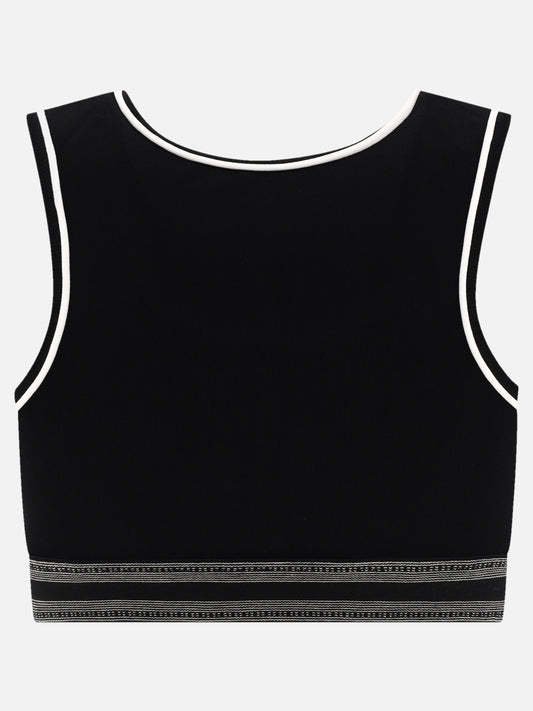 Crop top 56% viscose 14% polyamide 11% polyester 7% elastan  Nero - Loewe Donna | PLP | VIETTI Online Store | 2
