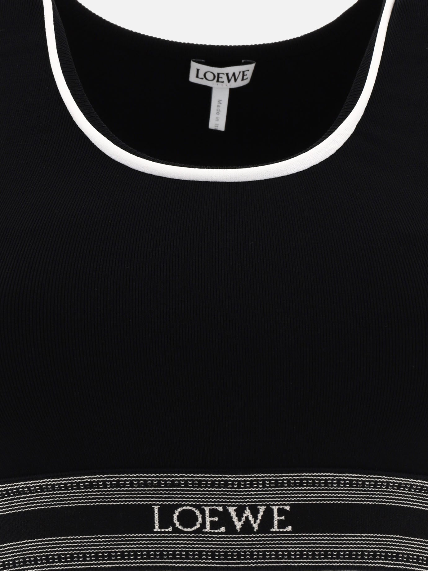 Crop top 56% viscose 14% polyamide 11% polyester 7% elastan  Nero - Loewe Donna | PDP | VIETTI Online Store | Zoom-Modal_3
