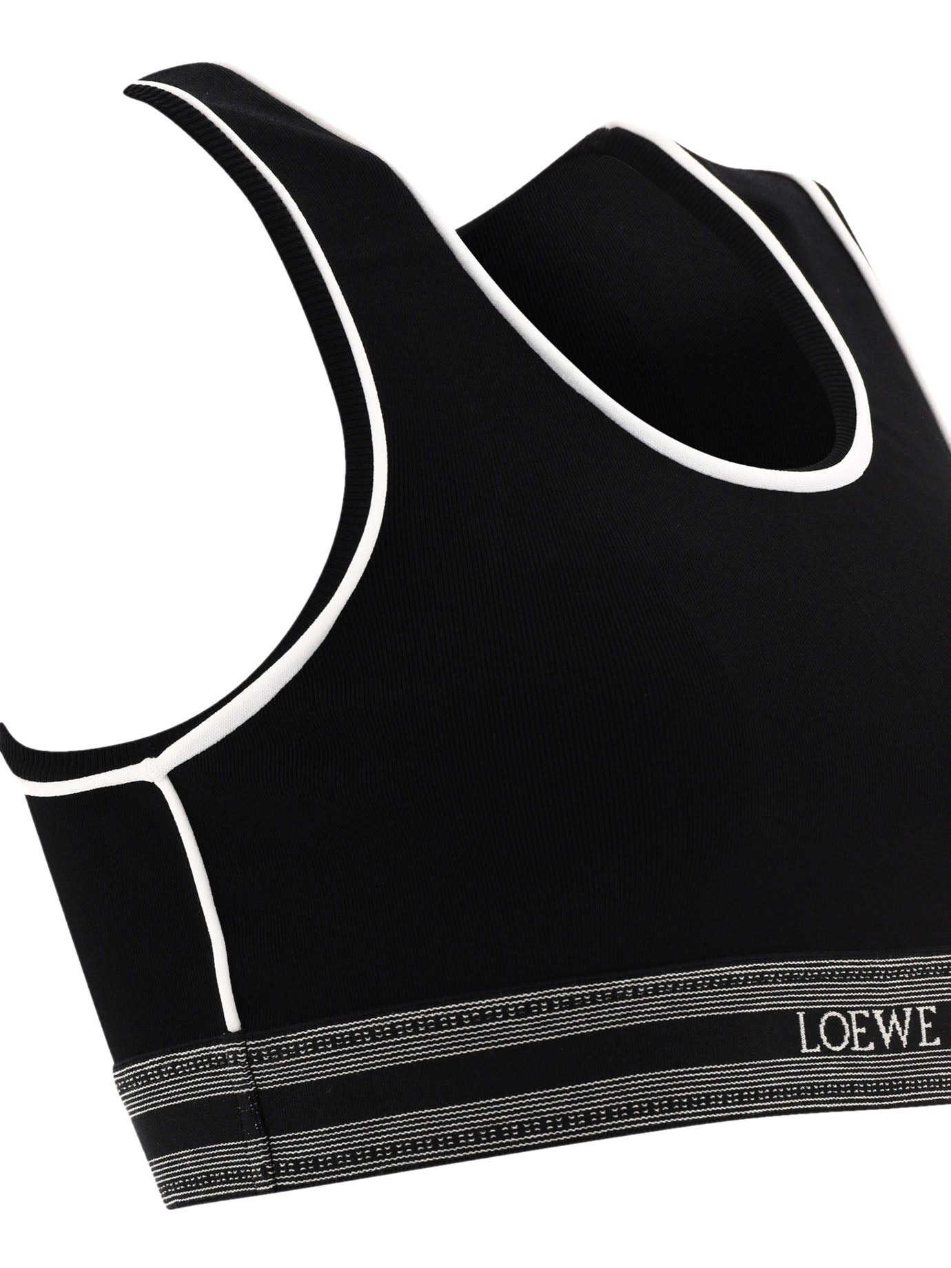 Crop top 56% viscose 14% polyamide 11% polyester 7% elastan  Nero - Loewe Donna | PDP | VIETTI Online Store | Zoom-Modal_4
