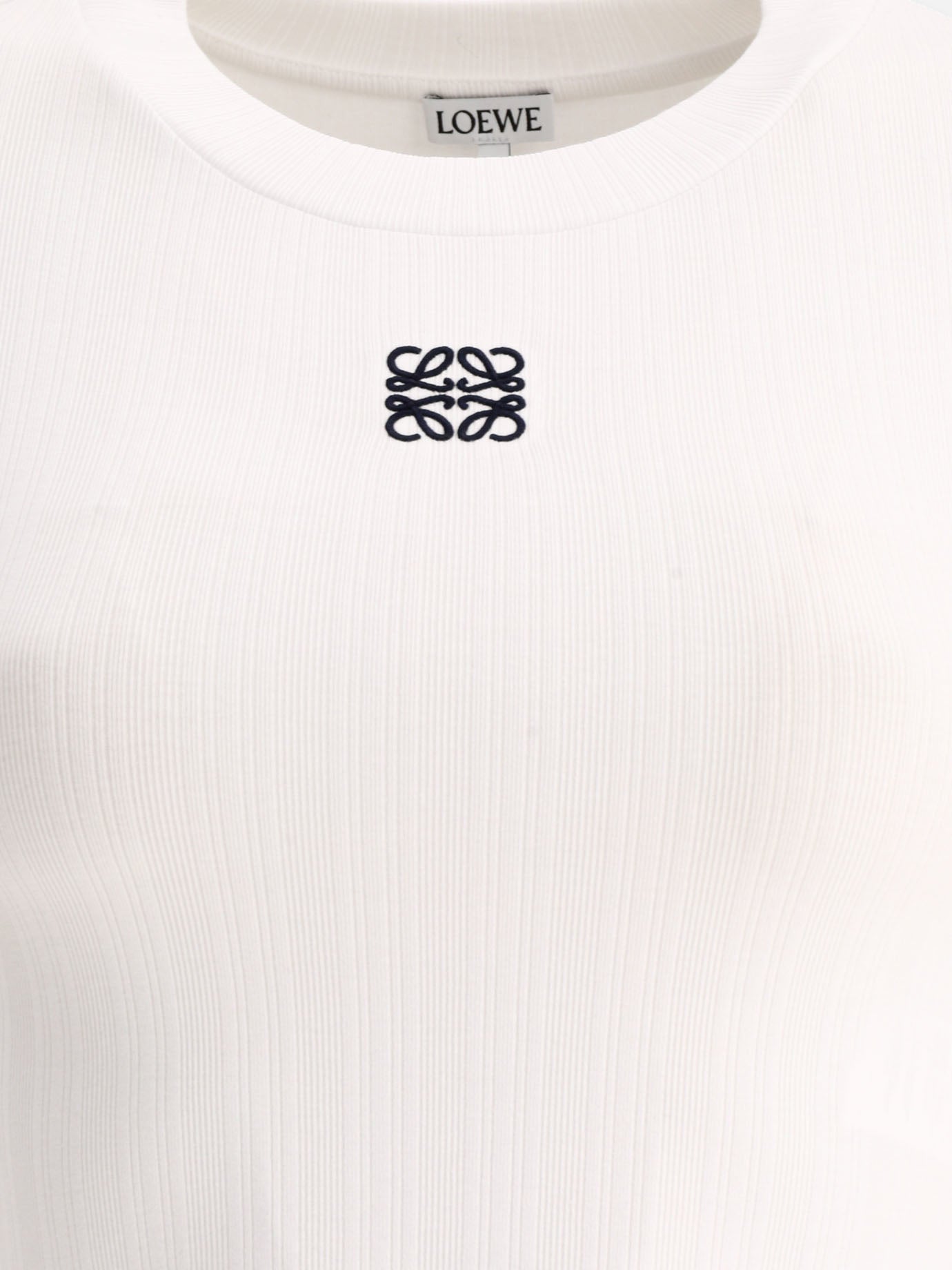 Crop top 98% cotton 2% elastane  Bianco - Loewe Donna | PDP | VIETTI Online Store | Zoom-Modal_3
