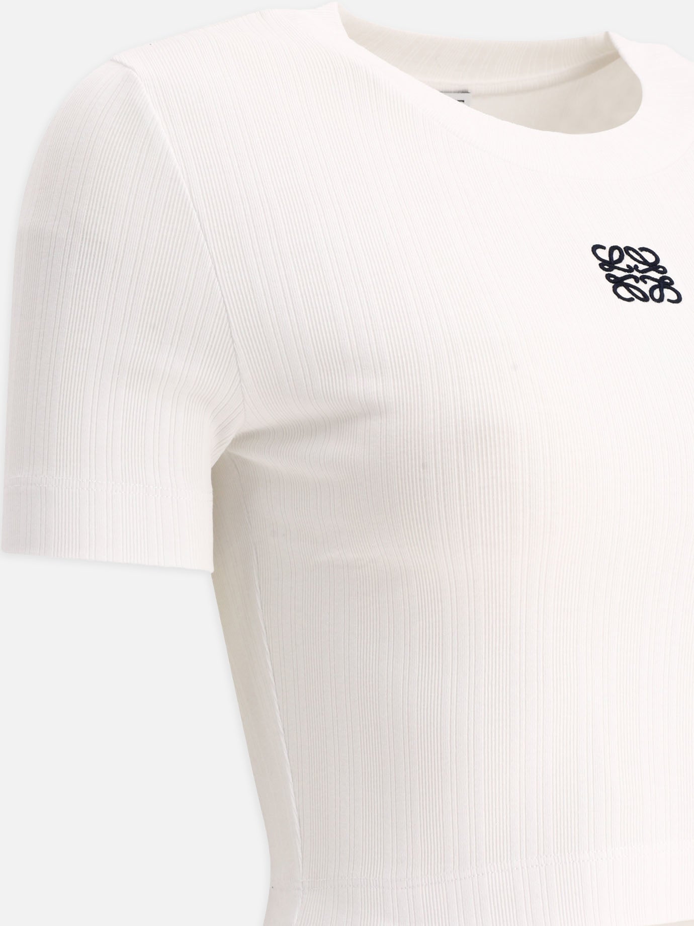 Crop top 98% cotton 2% elastane  Bianco - Loewe Donna | PDP | VIETTI Online Store | thumbnail_4
