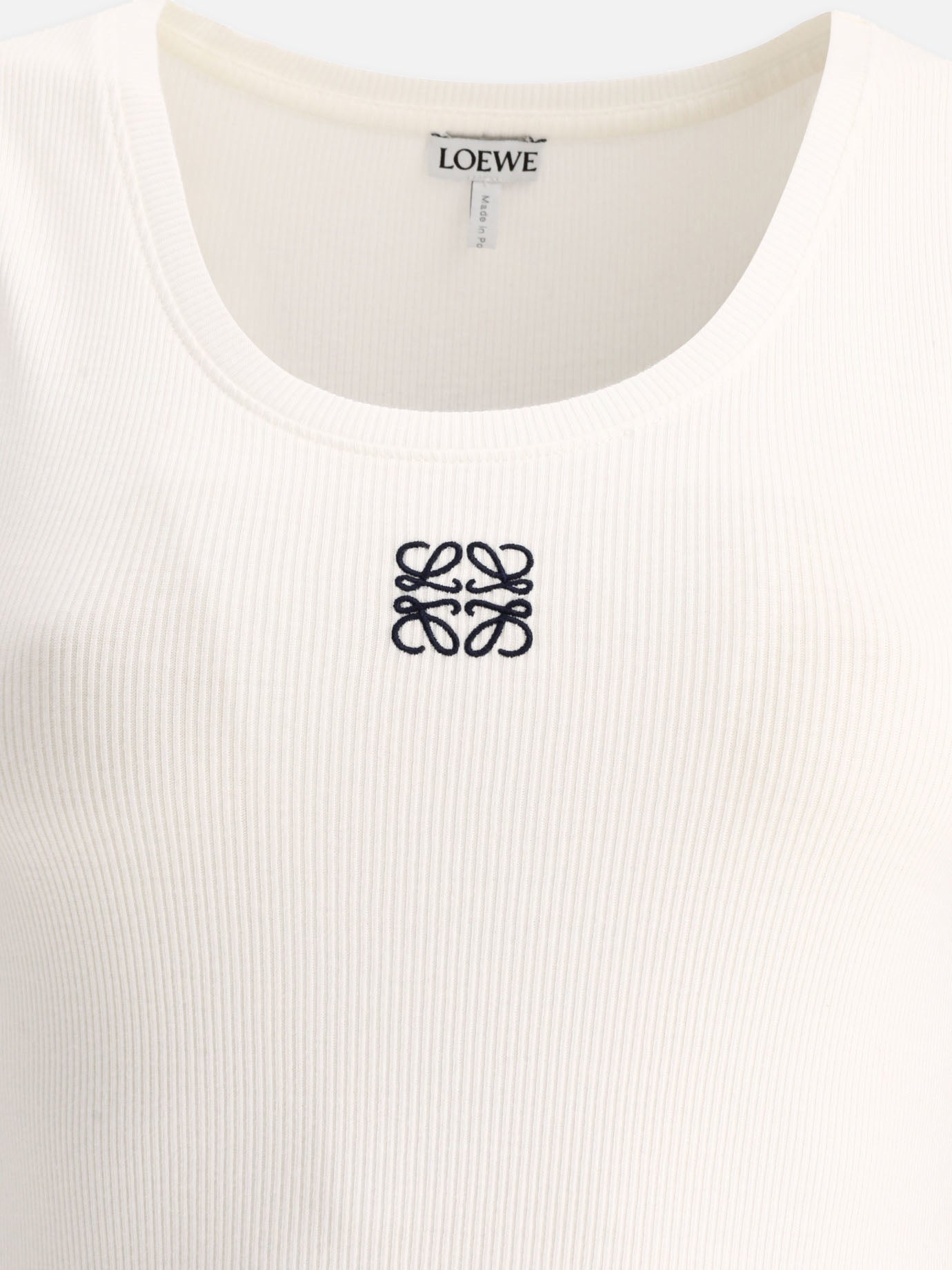 Tank tops 94% cotton 3% polyester 3% elastan  White - Loewe Women | PDP | VIETTI Online Store | Zoom-Modal_3
