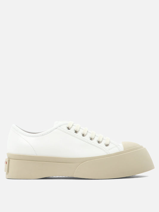 Sneaker basse 100% leather - 100% rubber  Bianco - Marni Donna | PLP | VIETTI Online Store 
