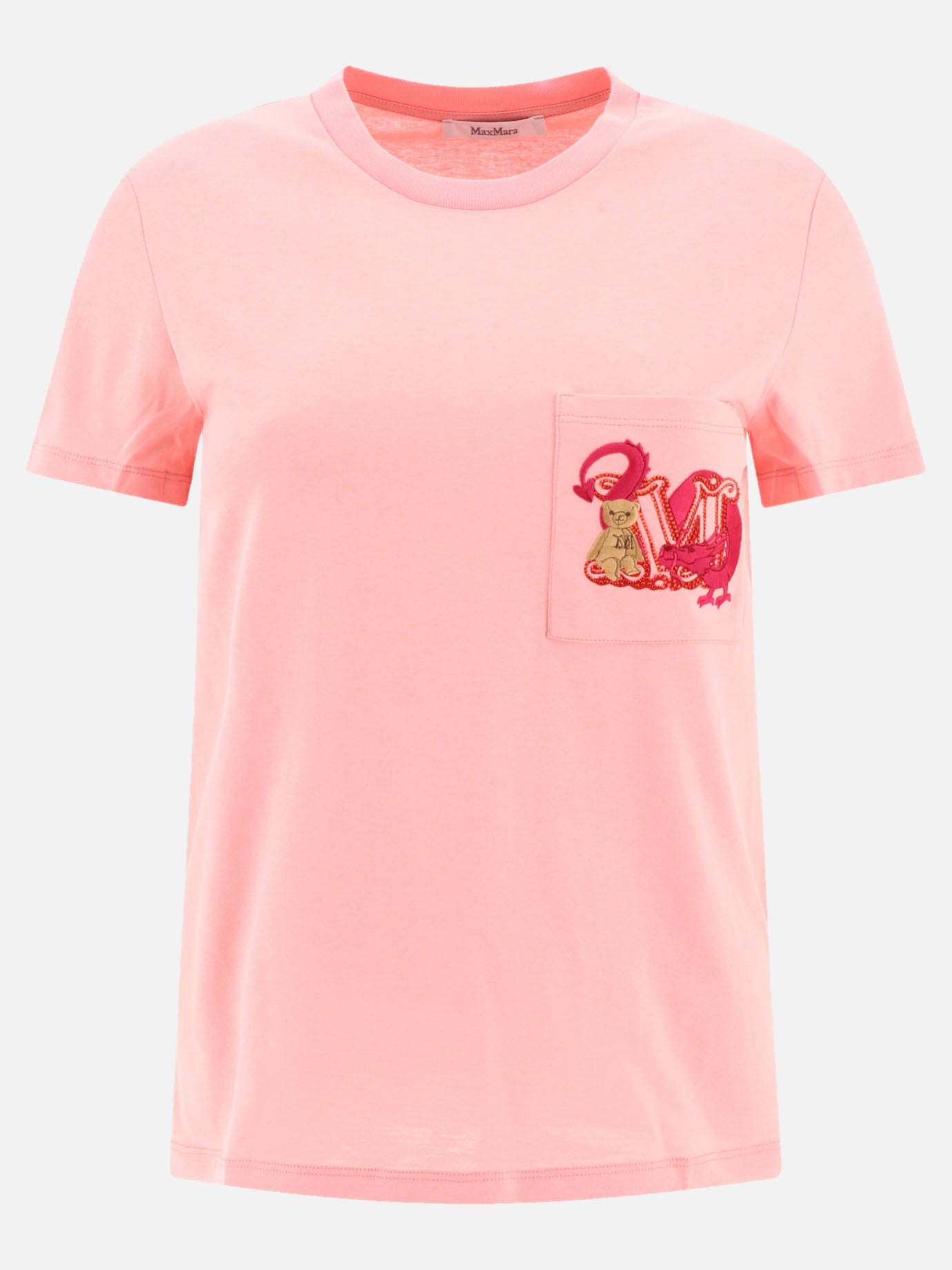 Crewneck t-shirts 100% cotton  Pink - Max Mara Women | PDP | VIETTI Online Store | Zoom-Modal
