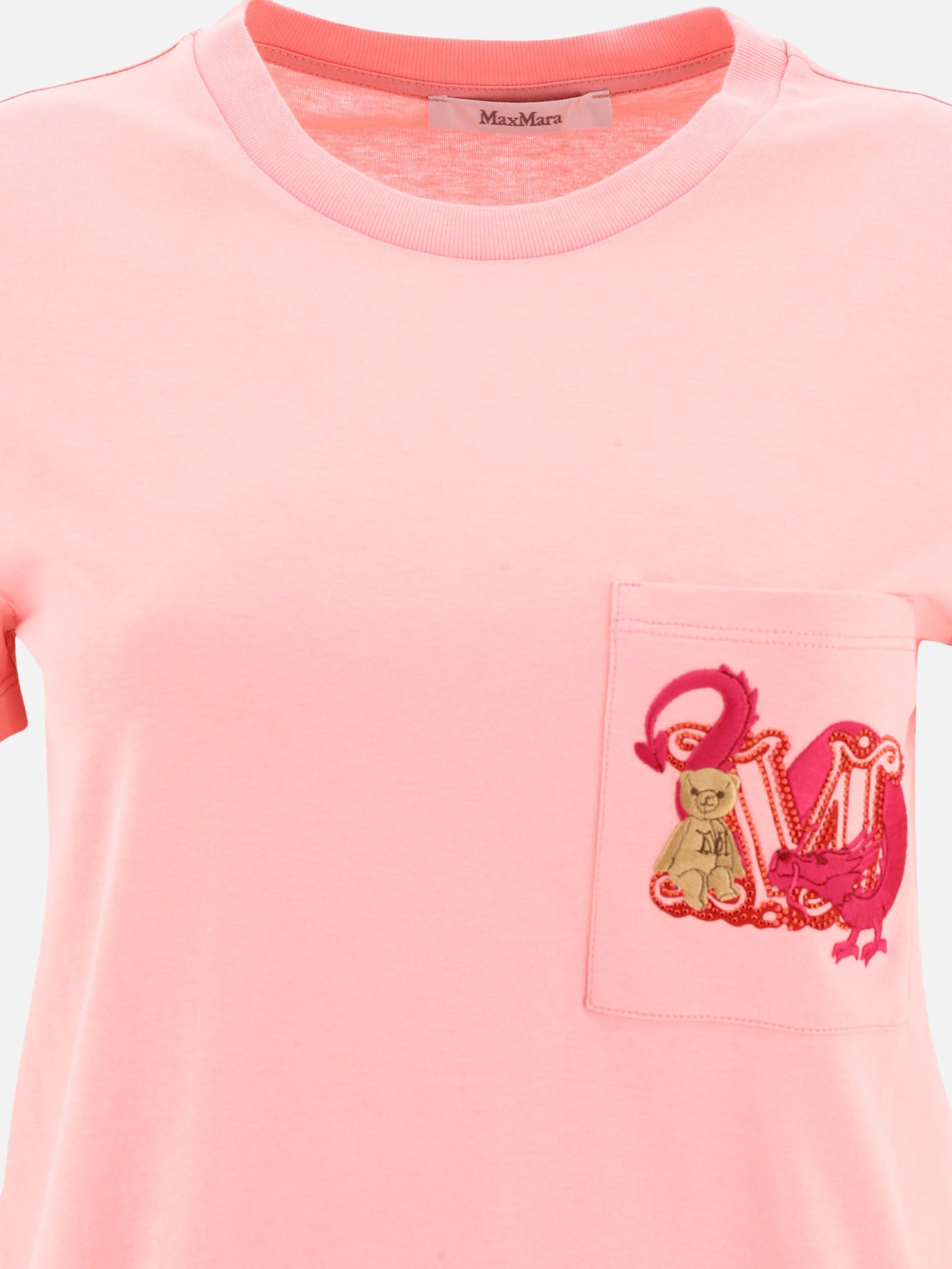 Crewneck t-shirts 100% cotton  Pink - Max Mara Women | PDP | VIETTI Online Store | Zoom-Modal_3
