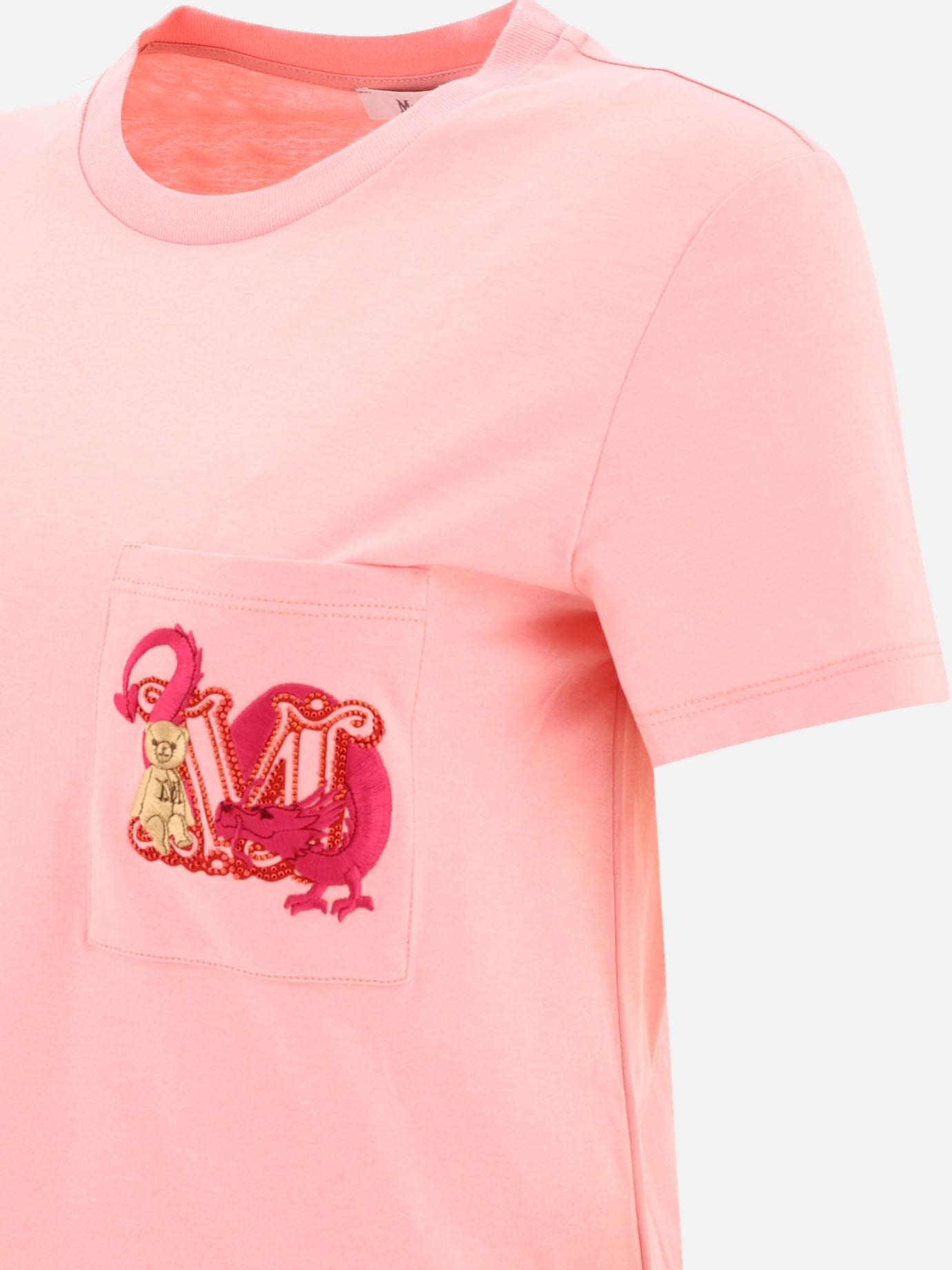 Crewneck t-shirts 100% cotton  Pink - Max Mara Women | PDP | VIETTI Online Store | Zoom-Modal_4
