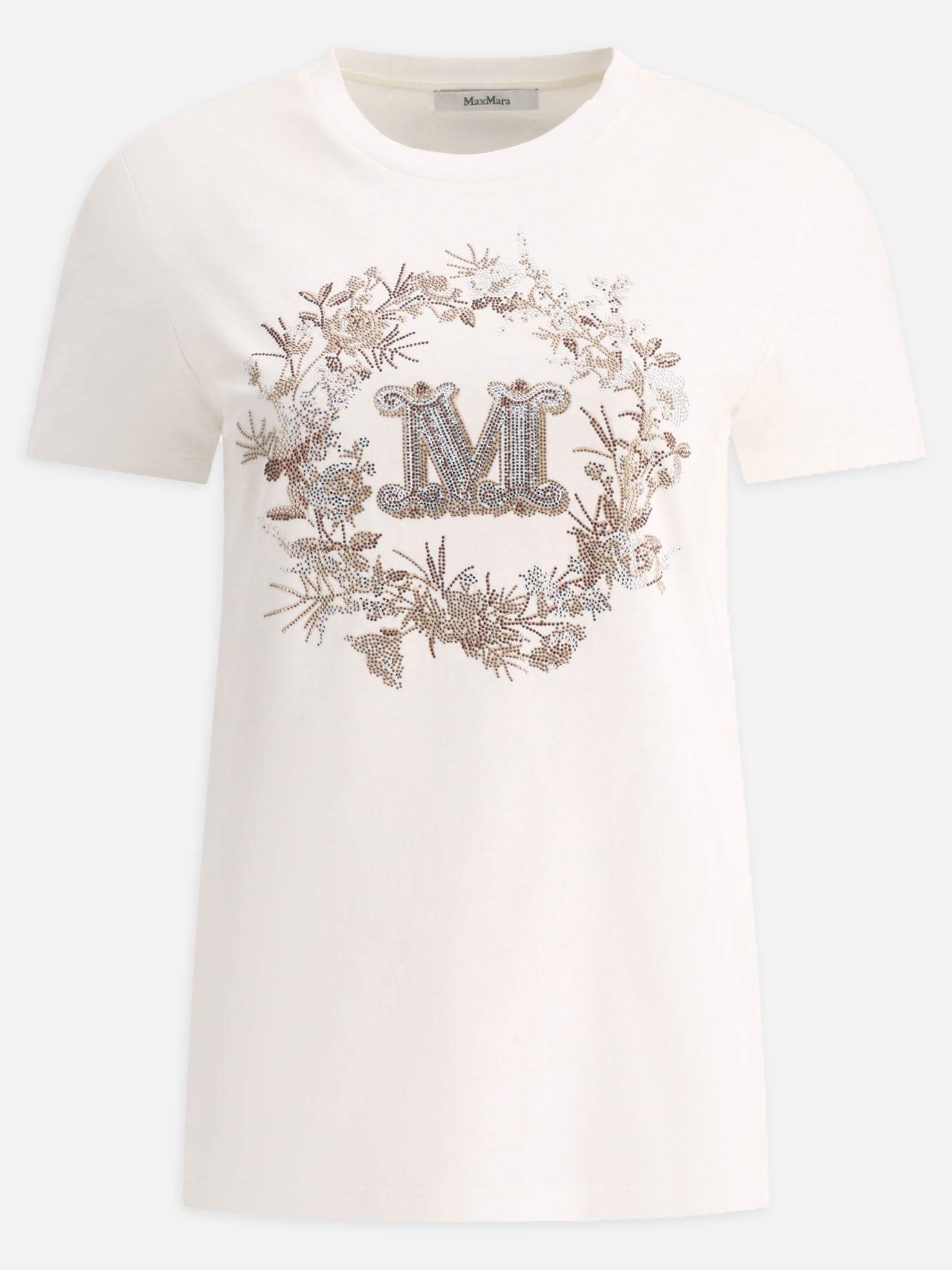 T-shirt girocollo 100% cotton  Bianco - Max Mara Donna | PDP | VIETTI Online Store | Zoom-Modal
