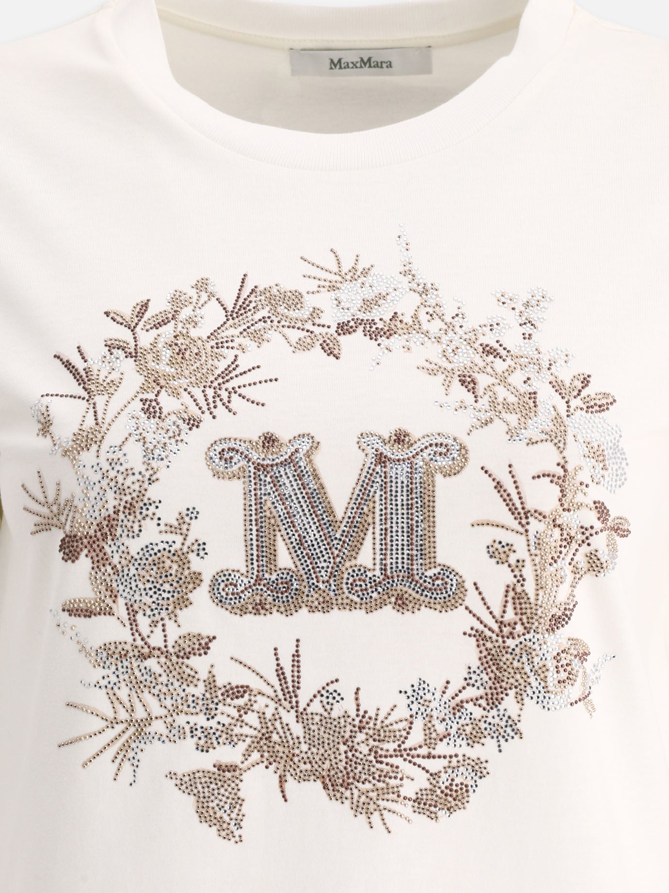 T-shirt girocollo 100% cotton  Bianco - Max Mara Donna | PDP | VIETTI Online Store | thumbnail_3