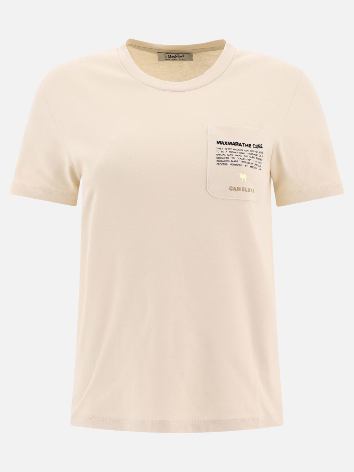 Crewneck t-shirts 100% cotton  Beige - Max Mara S Women | PDP | VIETTI Online Store | thumbnail