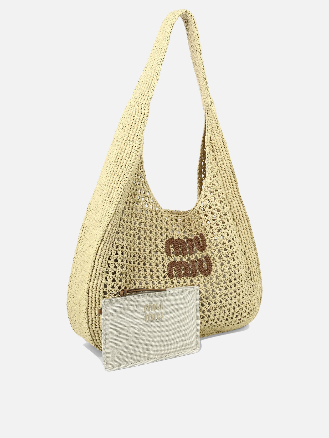 Miu Miu Crochet shoulder bag with logo - Women | VIETTI
