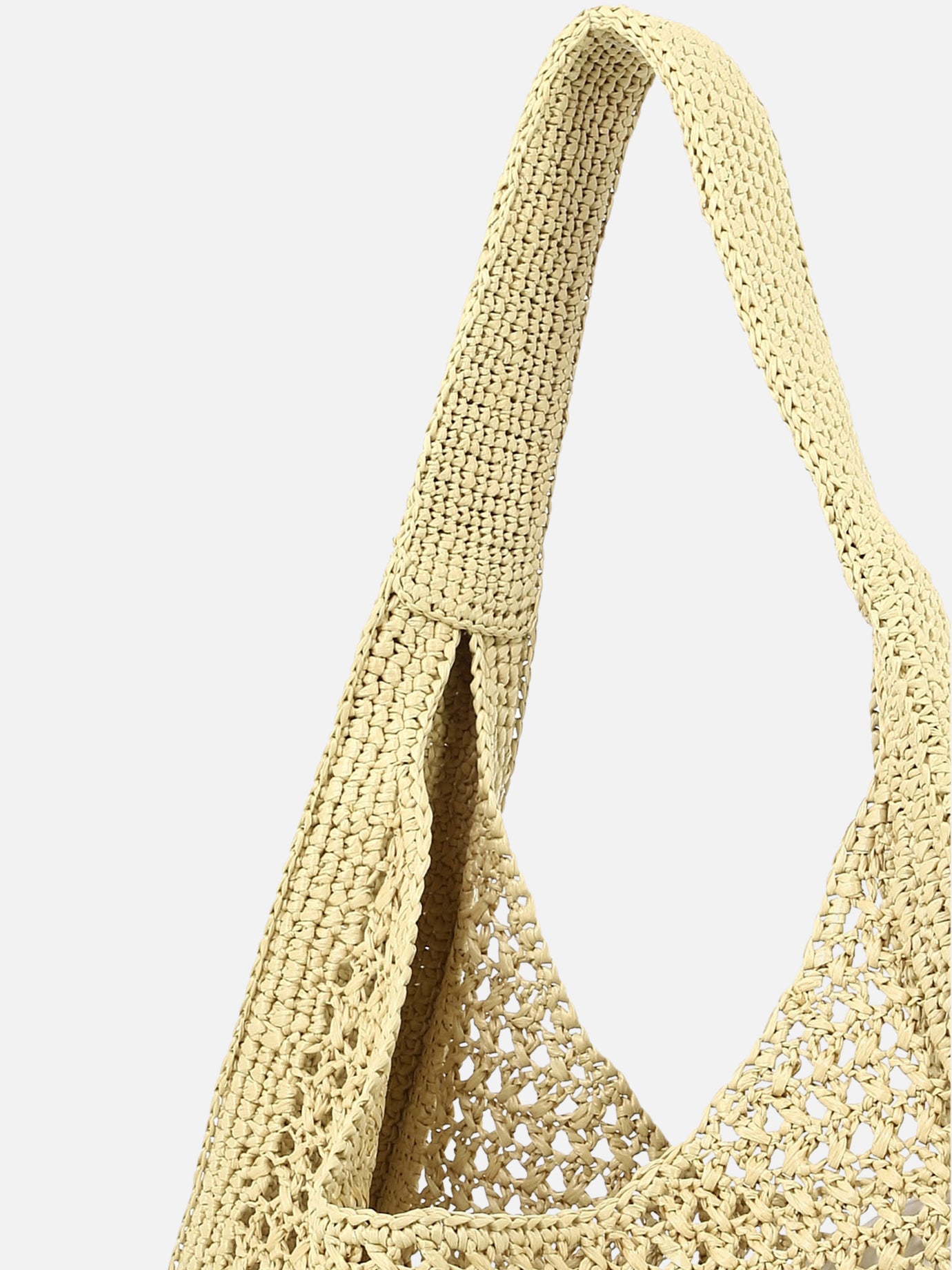 Miu Miu Crochet shoulder bag with logo Beige - Women
