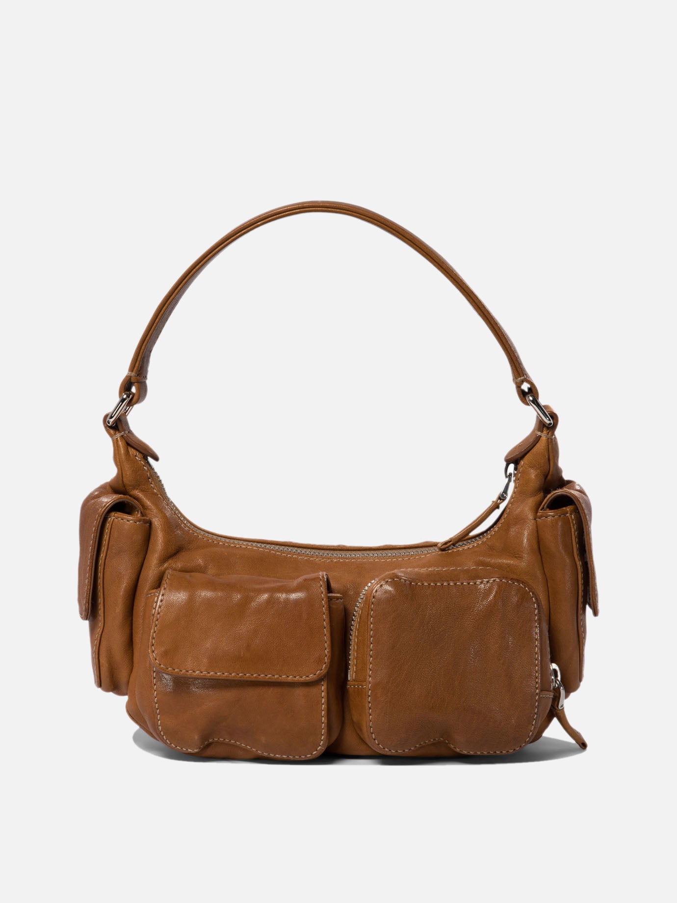miu miu Archive Shoulder Bag Shoulder Pouche Leather Brown
