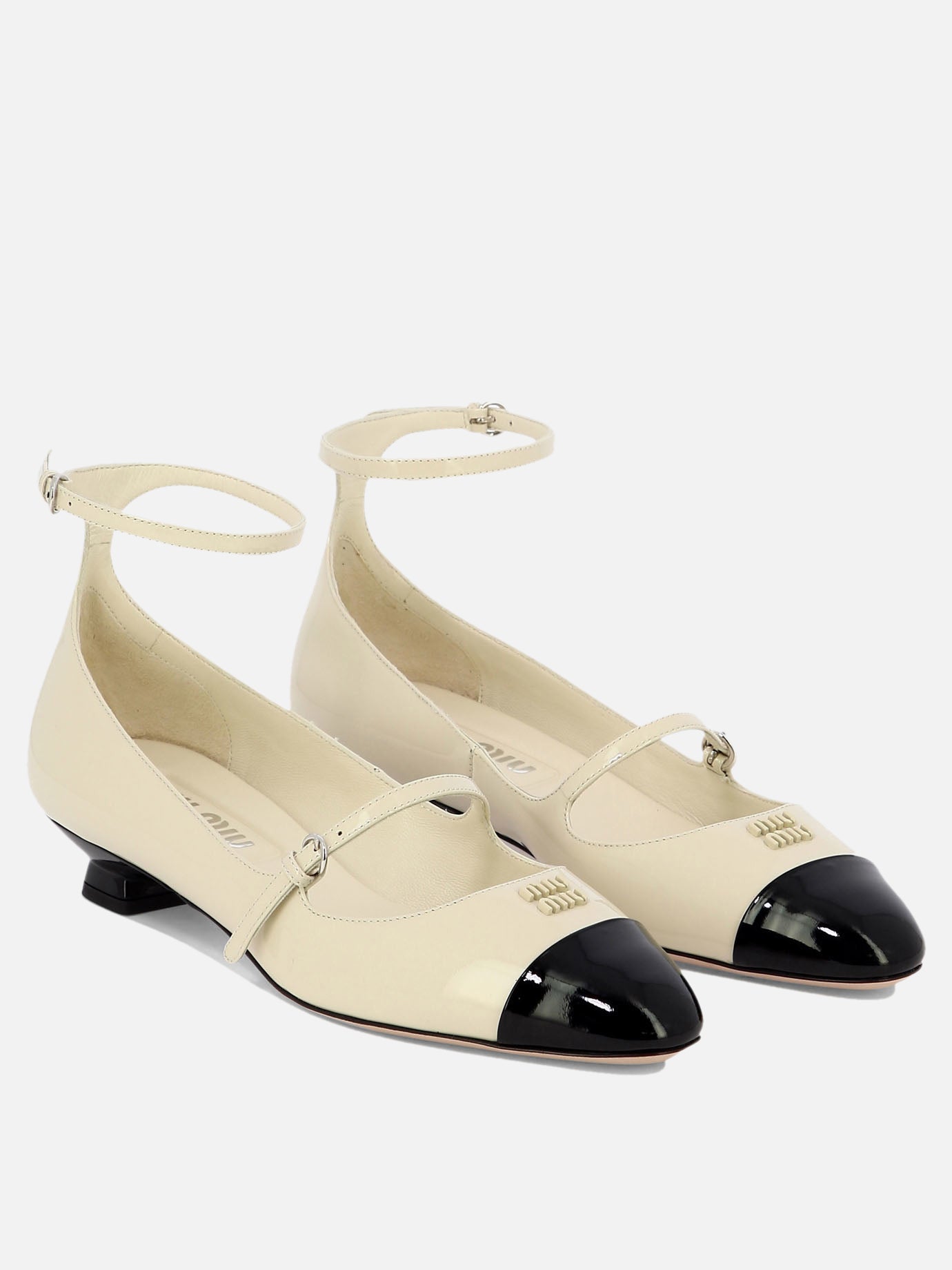 Mary Jane 100% patent leather - 100% leather  Bianco - Miu Miu Donna | PDP | VIETTI Online Store | Zoom-Modal_2
