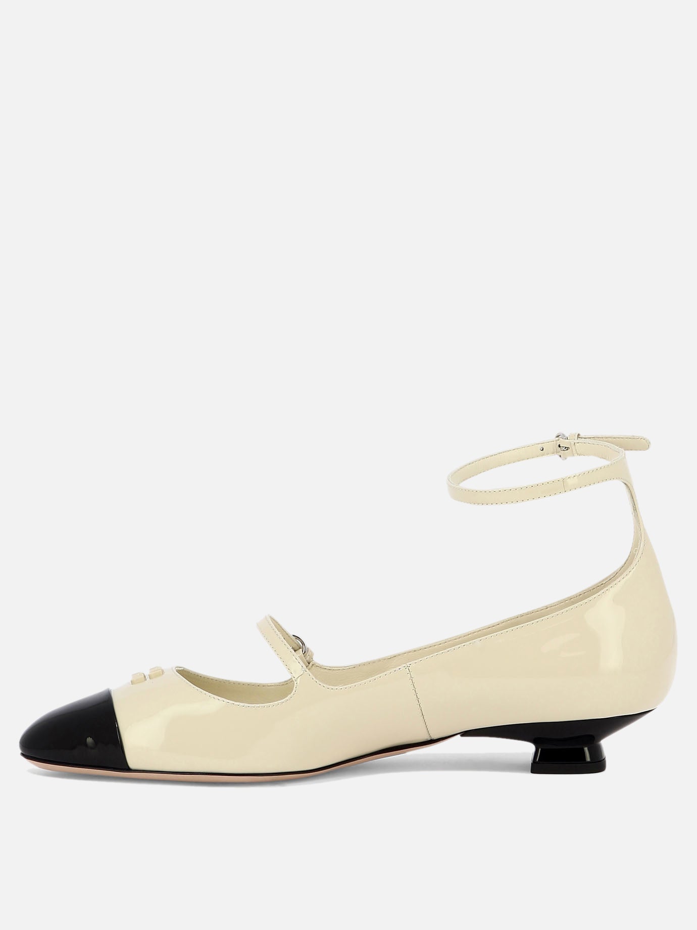 Mary Jane 100% patent leather - 100% leather  Bianco - Miu Miu Donna | PDP | VIETTI Online Store | thumbnail_3