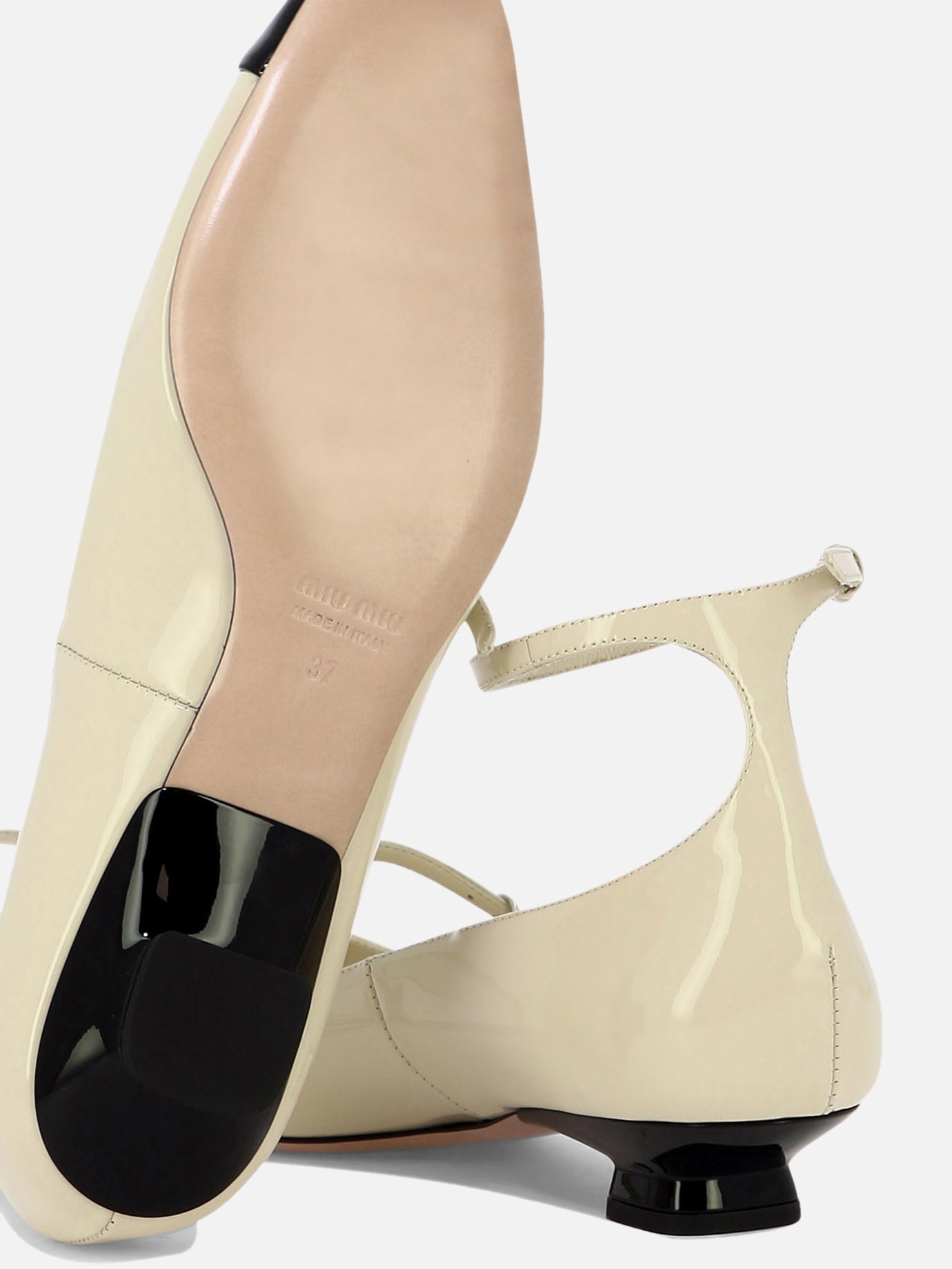 Mary Jane 100% patent leather - 100% leather  Bianco - Miu Miu Donna | PDP | VIETTI Online Store | Zoom-Modal_5
