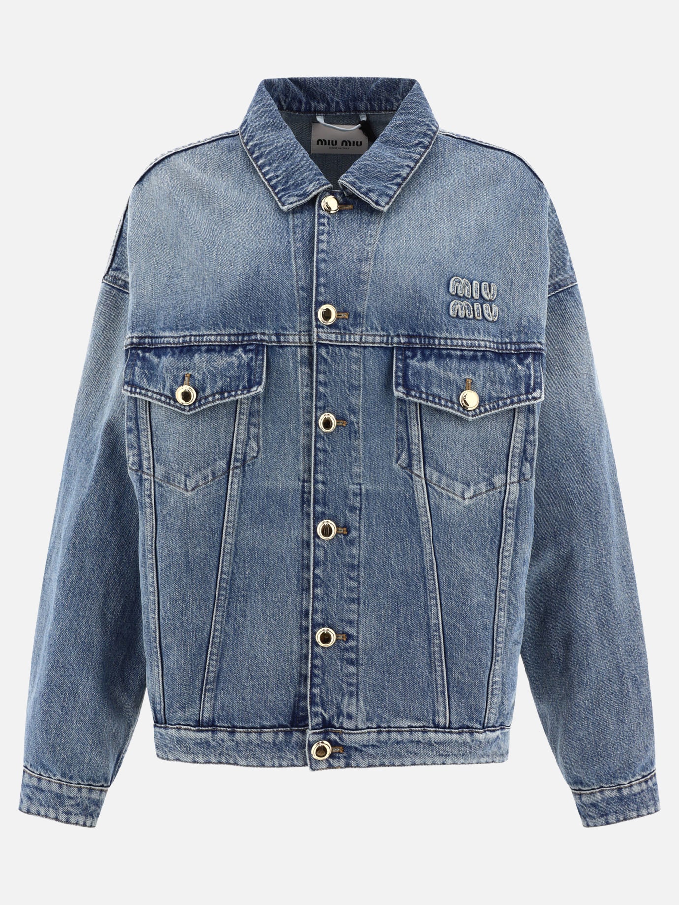 Giacche in denim 100% cotton  Azzurro - Miu Miu Donna | PDP | VIETTI Online Store | Zoom-Modal
