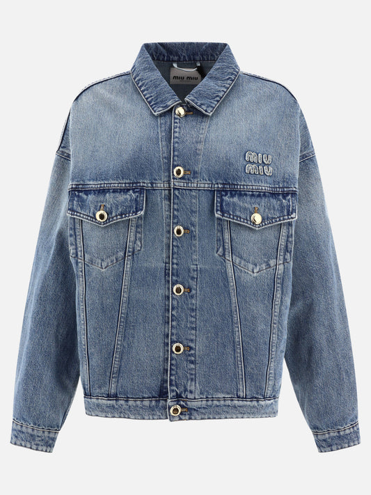 Giacche in denim 100% cotton  Azzurro - Miu Miu Donna | PLP | VIETTI Online Store 
