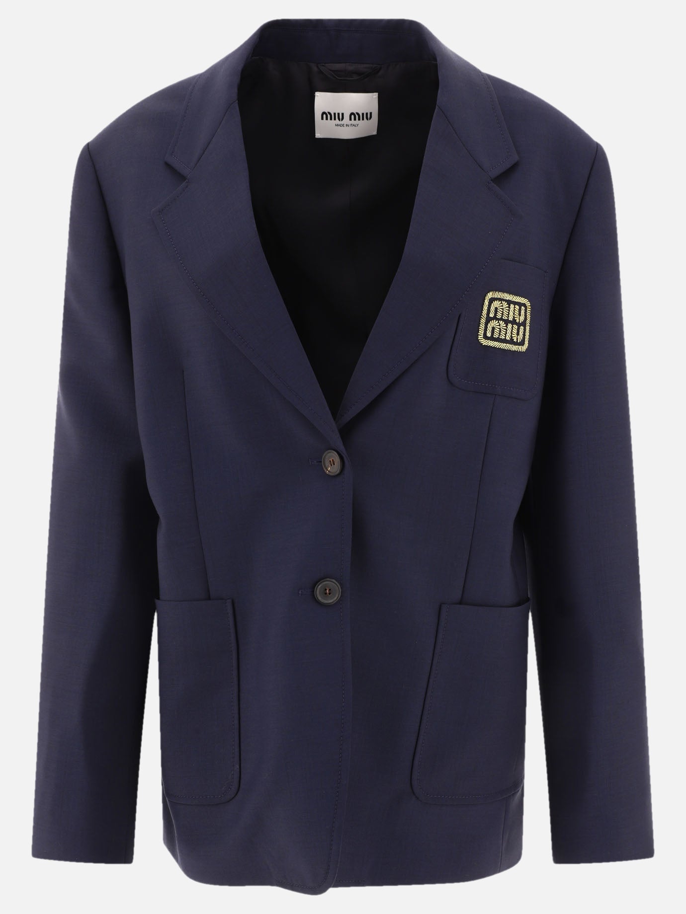 Blazer 100% wool  Blu - Miu Miu Donna | PDP | VIETTI Online Store | Zoom-Modal
