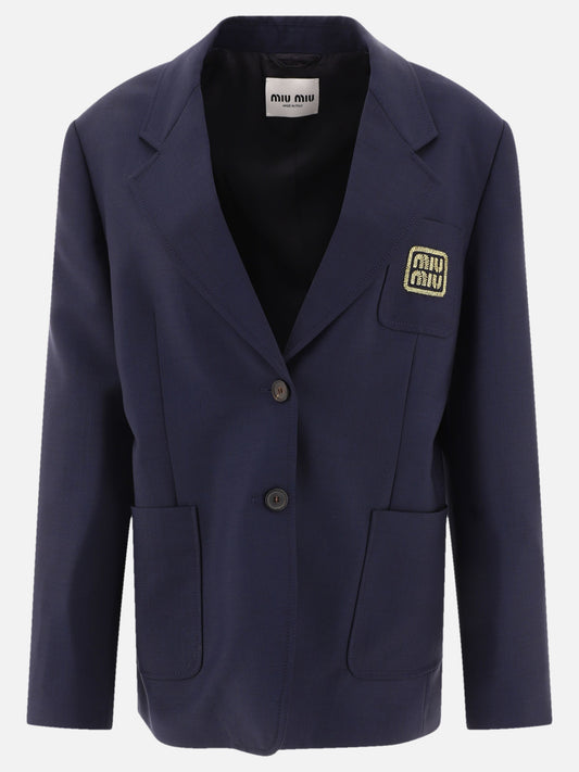Blazer 100% wool  Blu - Miu Miu Donna | PLP | VIETTI Online Store 
