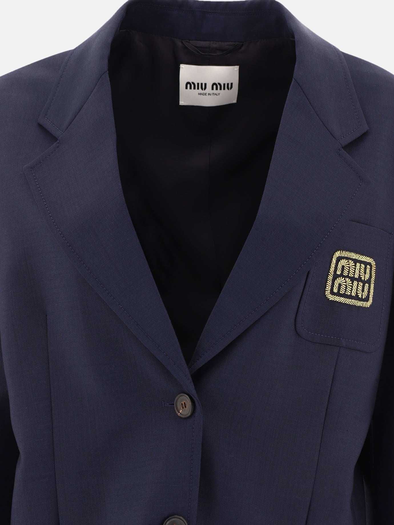 Blazer 100% wool  Blu - Miu Miu Donna | PDP | VIETTI Online Store | Zoom-Modal_3
