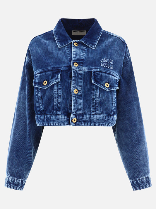 Giacche in denim 100% cotton  Blu - Miu Miu Donna | PLP | VIETTI Online Store 
