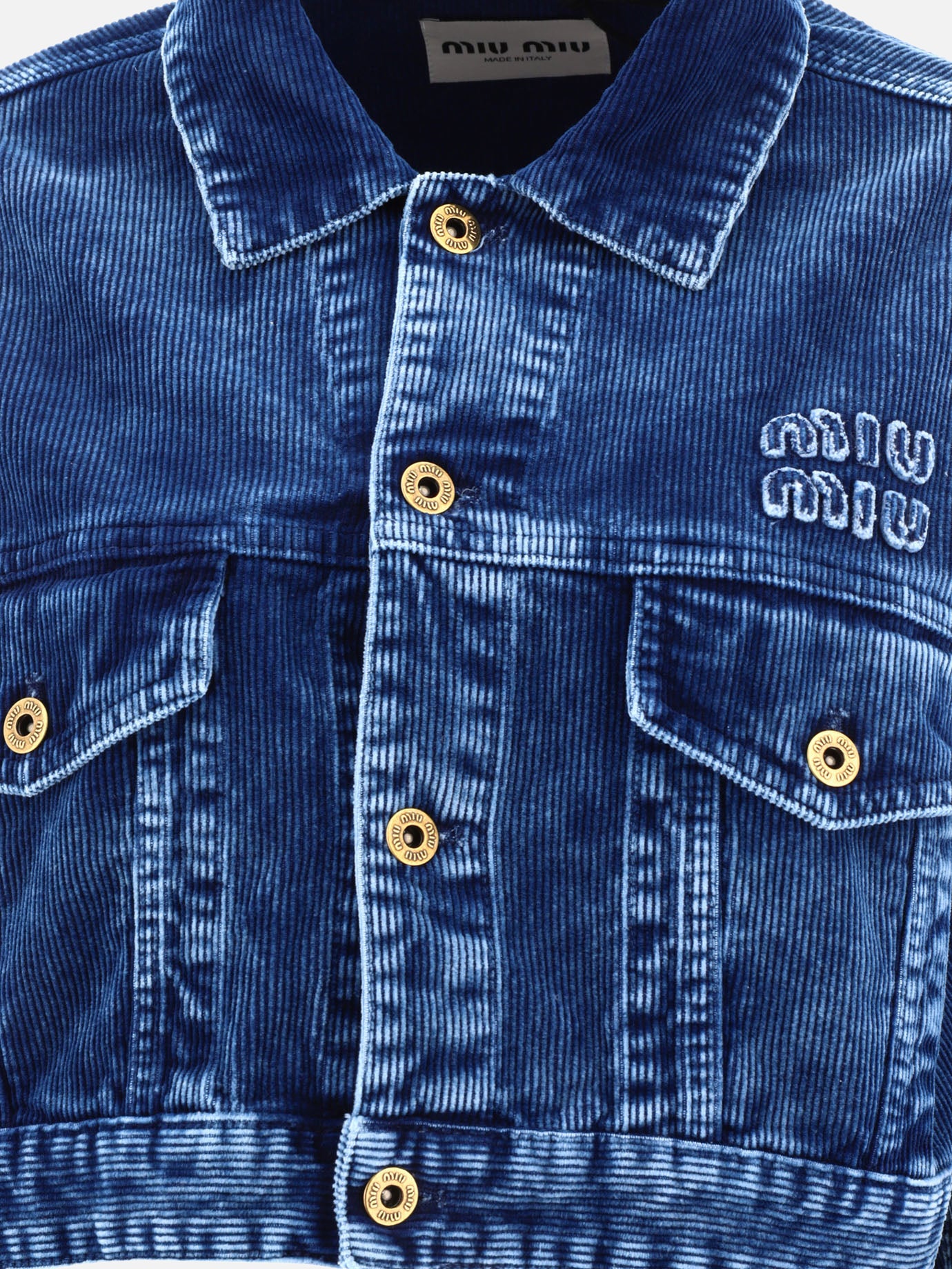 Giacche in denim 100% cotton  Blu - Miu Miu Donna | PDP | VIETTI Online Store | thumbnail_3