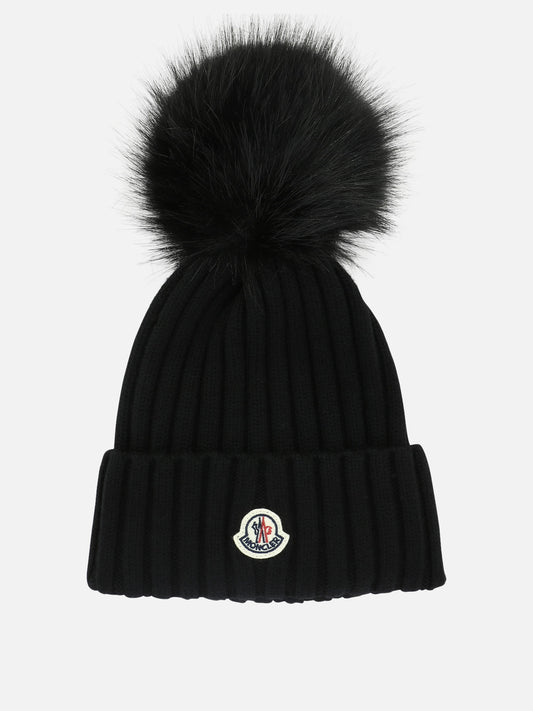Berretti 100% virgin wool  Nero - Moncler Donna | PLP | VIETTI Online Store 
