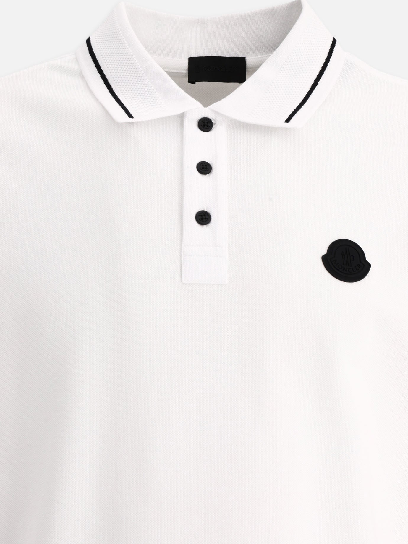 Polo con bottoni Logo  Bianco - Moncler Uomo | PDP | VIETTI Online Store | Zoom-Modal_3
