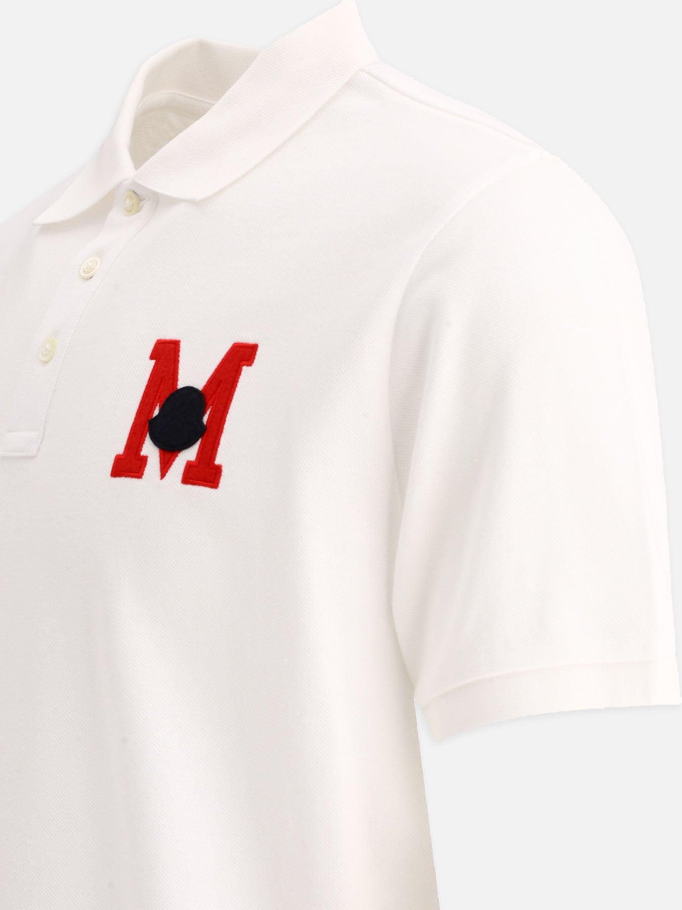 Polo con bottoni 100% cotton  Bianco - Moncler Uomo | PDP | VIETTI Online Store | Zoom-Modal_4
