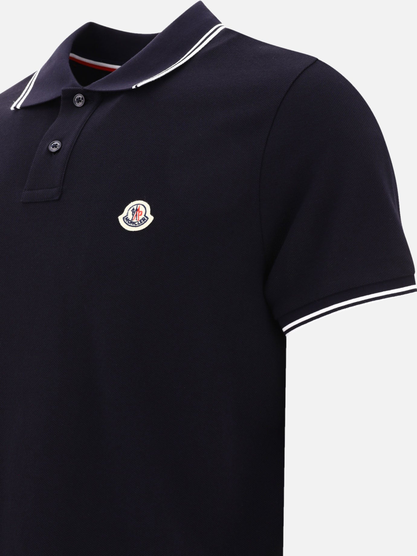 Polo shirt with logo patch