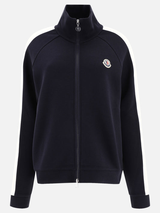 Full zip sweatshirts 57% cotton 38% polyester 5% elastane  Blue - Moncler Women | PLP | VIETTI Online Store 
