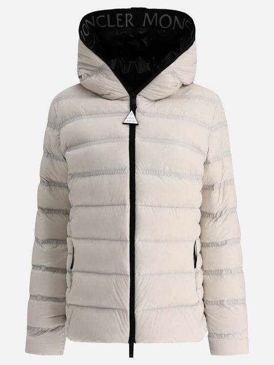Piumini corti 85% polyamide 15% elastane - Padding: down and feathers  Bianco - Moncler Donna | PLP | VIETTI Online Store 
