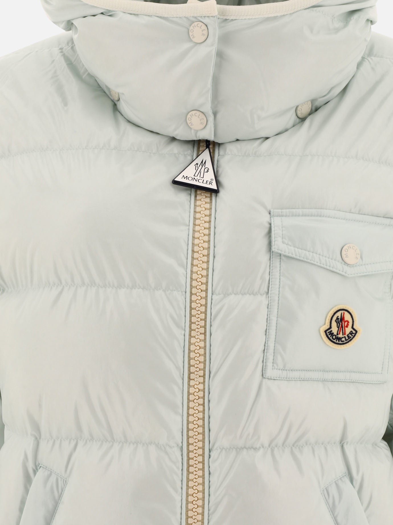 Piumini corti 100% polyamide - Padding: down and feathers  Azzurro - Moncler Donna | PDP | VIETTI Online Store | thumbnail_3