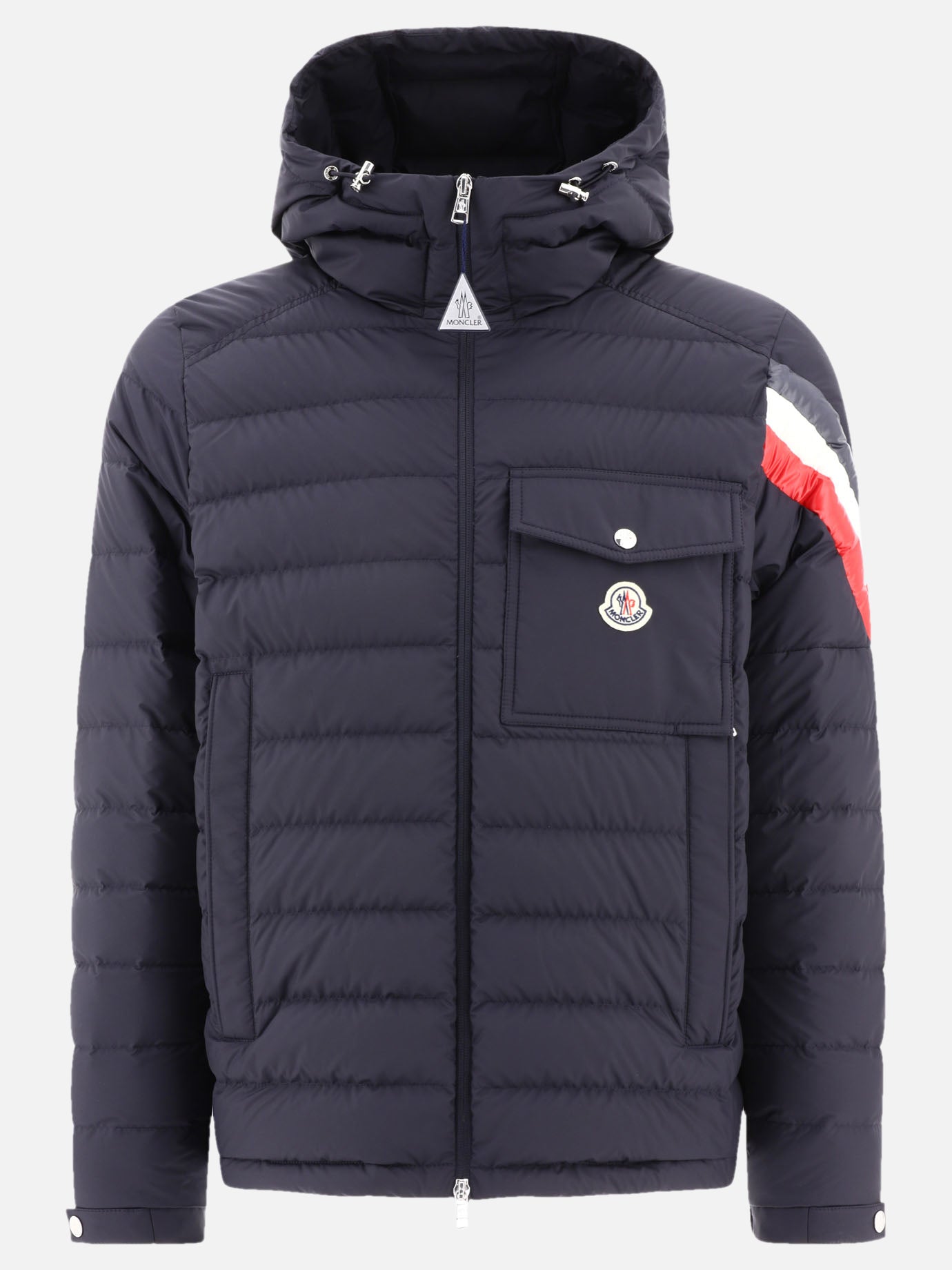 Piumini corti 100% polyamide - Padding: down and feathers  Blu - Moncler Uomo | PDP | VIETTI Online Store | thumbnail