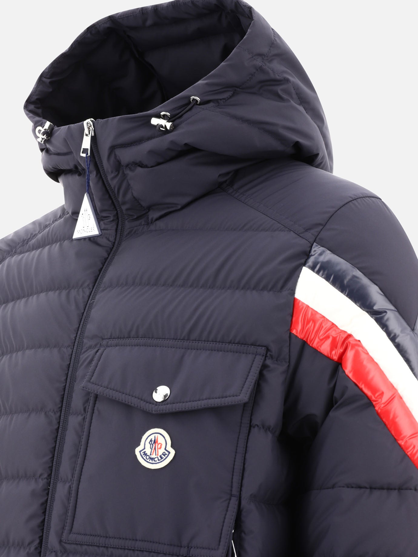 Piumini corti 100% polyamide - Padding: down and feathers  Blu - Moncler Uomo | PDP | VIETTI Online Store | thumbnail_4