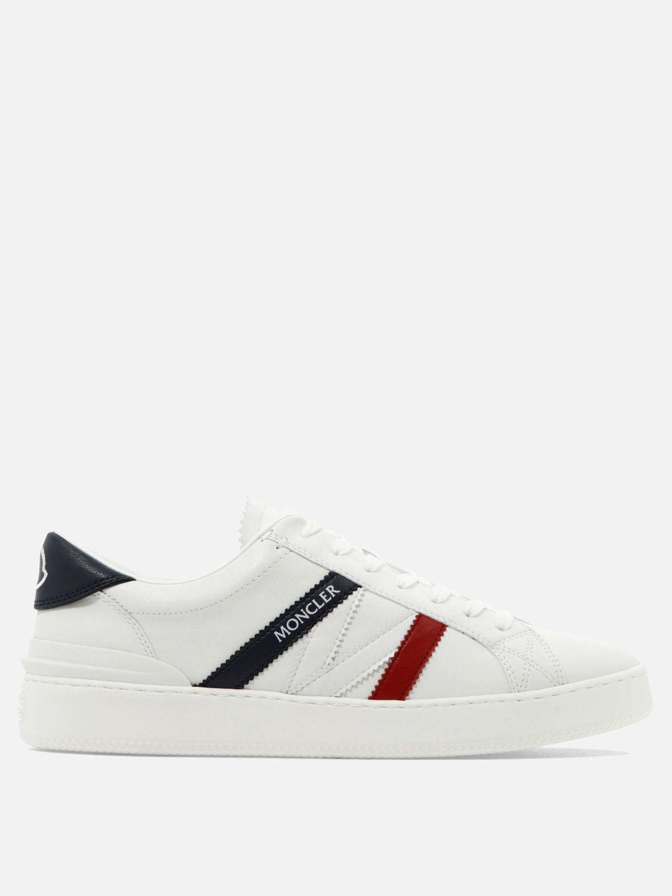Sneaker basse 100% leather - 100% rubber  Bianco - Moncler Uomo | PDP | VIETTI Online Store | thumbnail