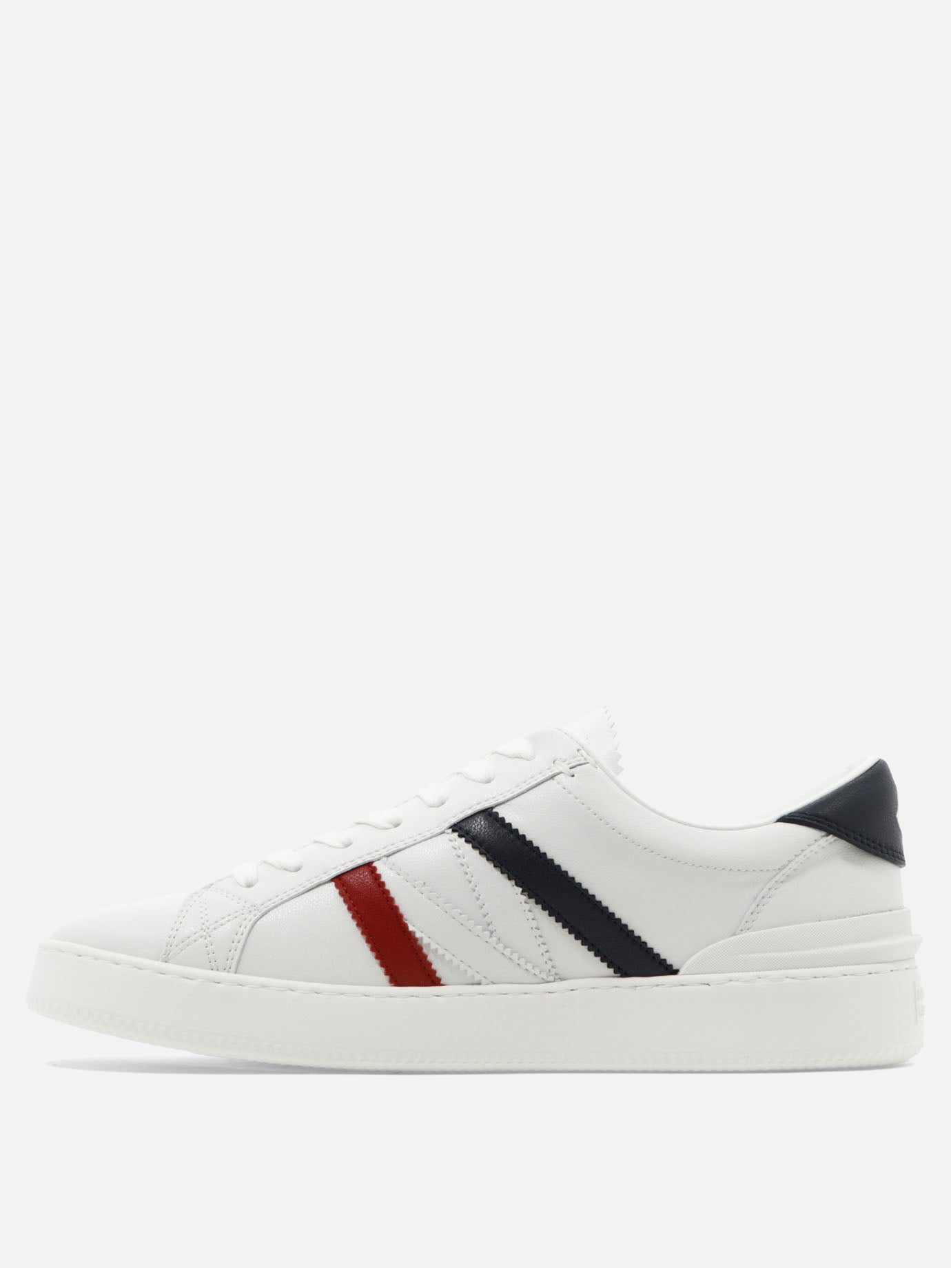 Sneaker basse 100% leather - 100% rubber  Bianco - Moncler Uomo | PDP | VIETTI Online Store | thumbnail_3