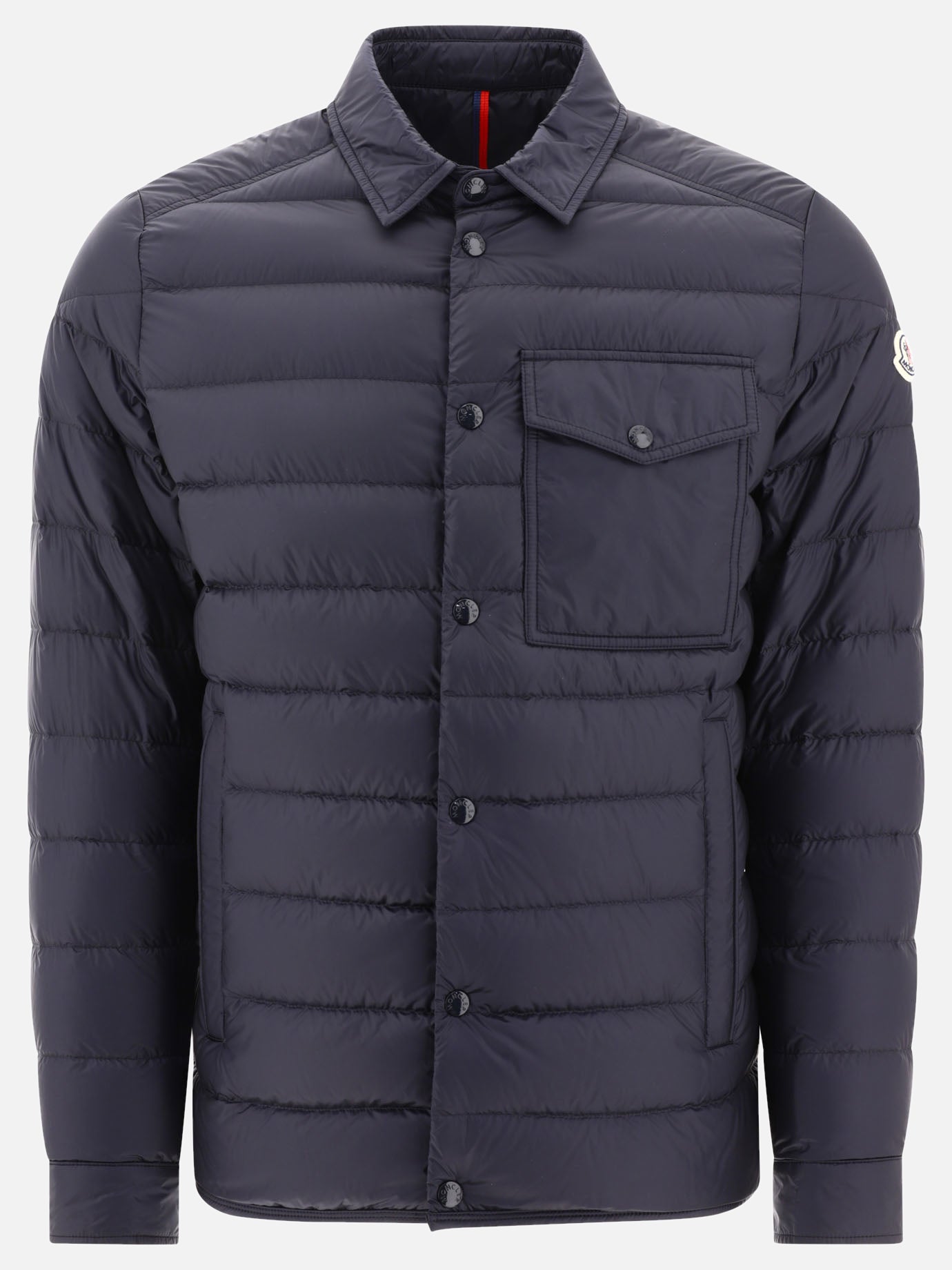 Piumini corti 100% polyamide - Padding: down and feathers  Blu - Moncler Uomo | PDP | VIETTI Online Store | thumbnail