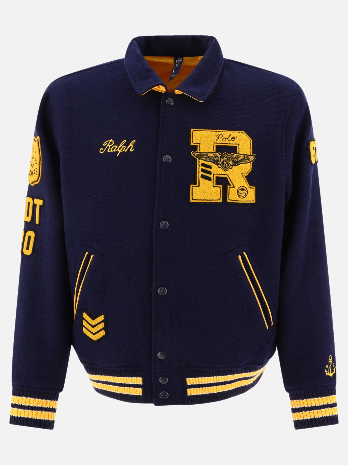 Bomber 60% wool 40% polyester  Blu - Polo Ralph Lauren Uomo | PDP | VIETTI Online Store | Zoom-Modal
