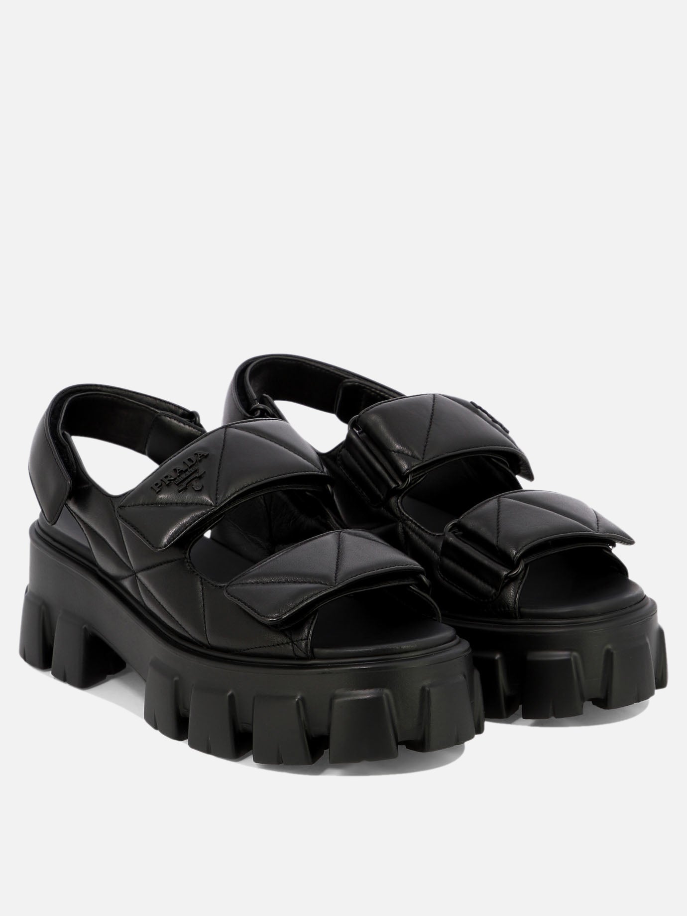 Flat sandals 100% nappa - 100% rubber  Black - Prada Women | PDP | VIETTI Online Store | Zoom-Modal_2
