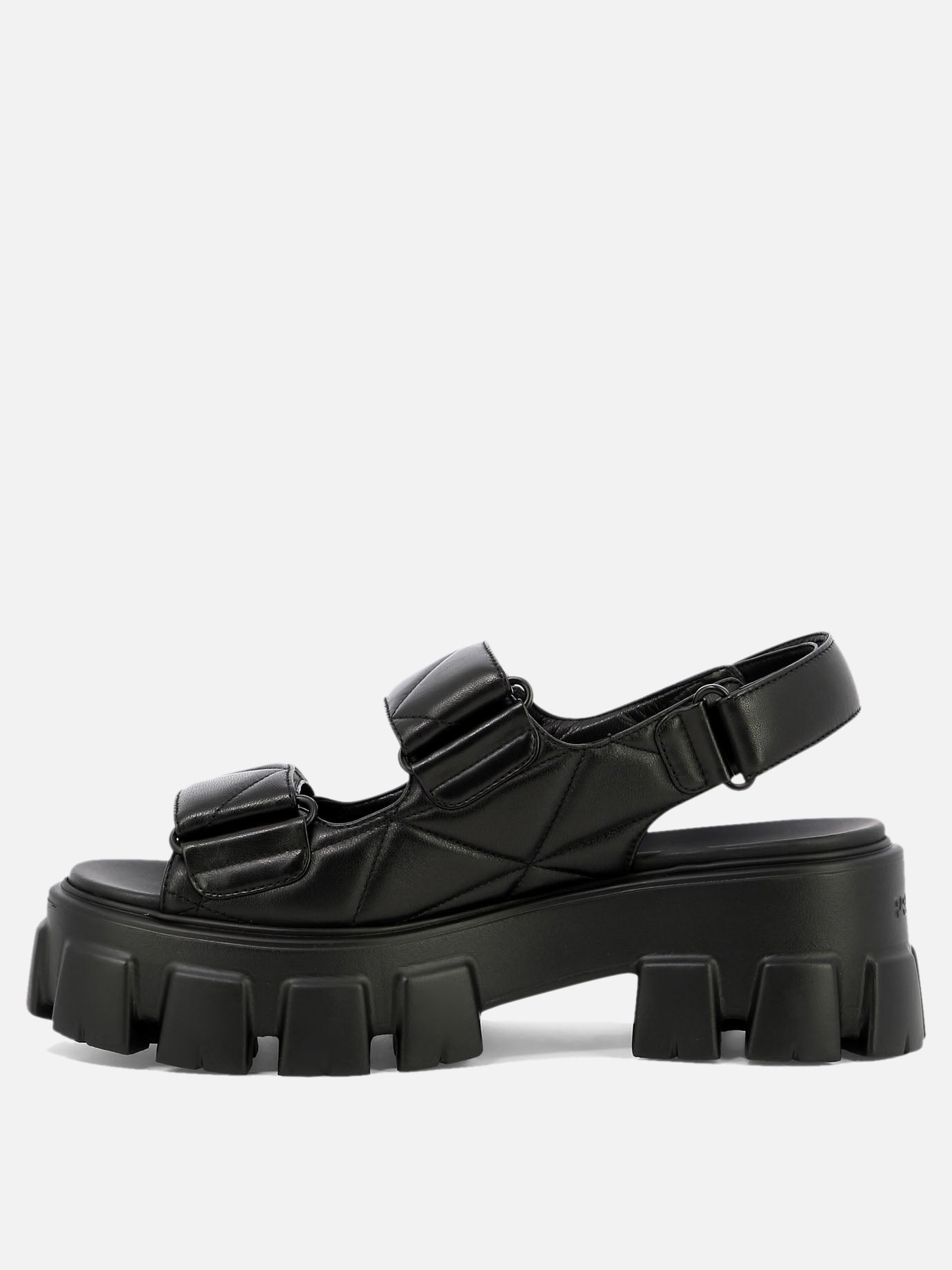 Flat sandals 100% nappa - 100% rubber  Black - Prada Women | PDP | VIETTI Online Store | thumbnail_3