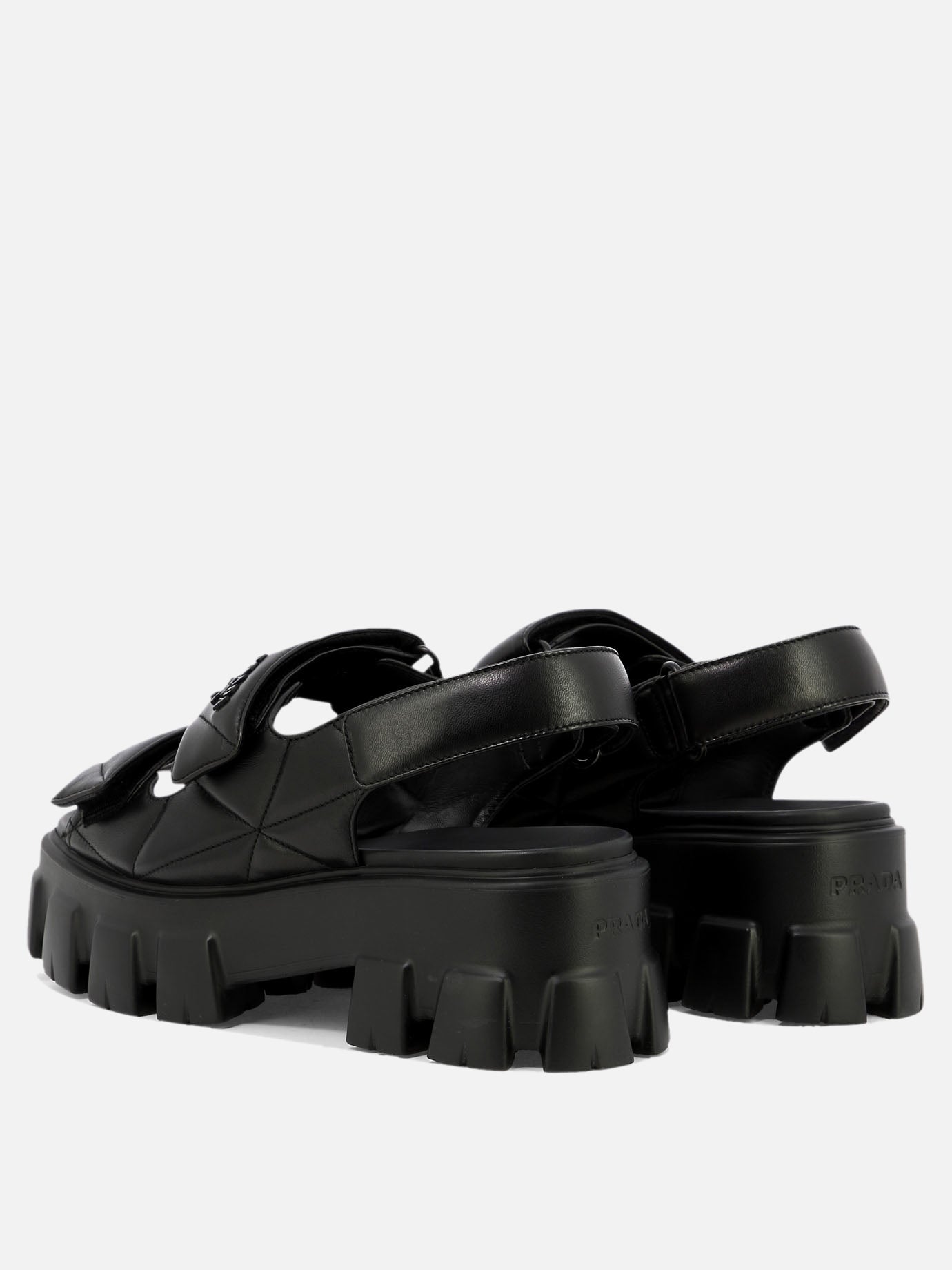 Flat sandals 100% nappa - 100% rubber  Black - Prada Women | PDP | VIETTI Online Store | thumbnail_4