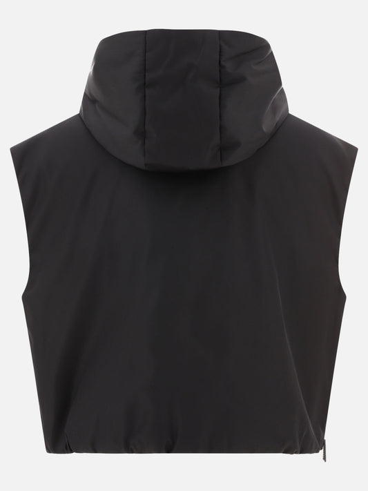 Giacche smanicate 100% recycled polyamide  Nero - Prada Donna | PLP | VIETTI Online Store | 2

