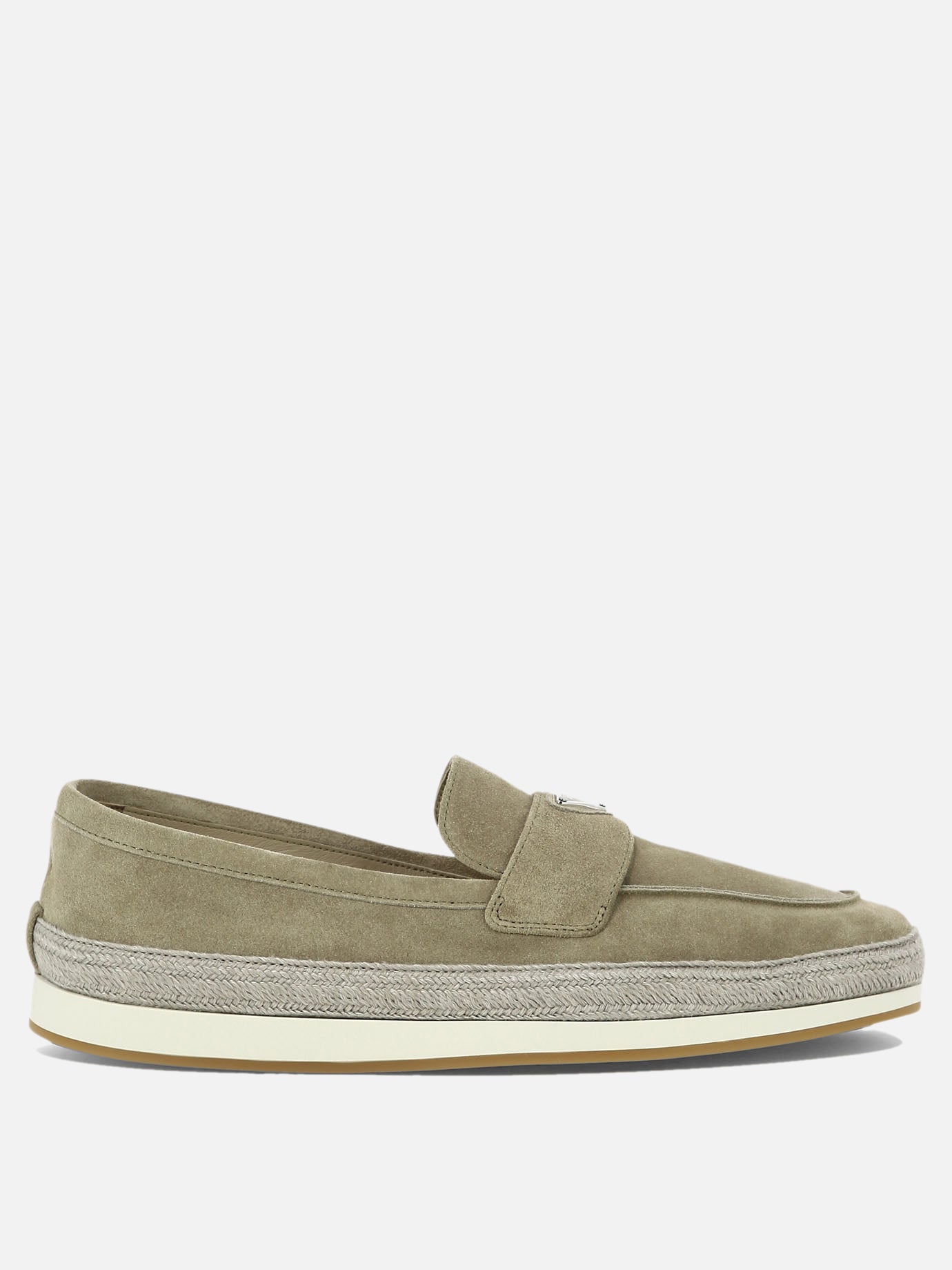 Mocassini 100% suede - 100% rubber  Beige - Prada Uomo | PDP | VIETTI Online Store | thumbnail