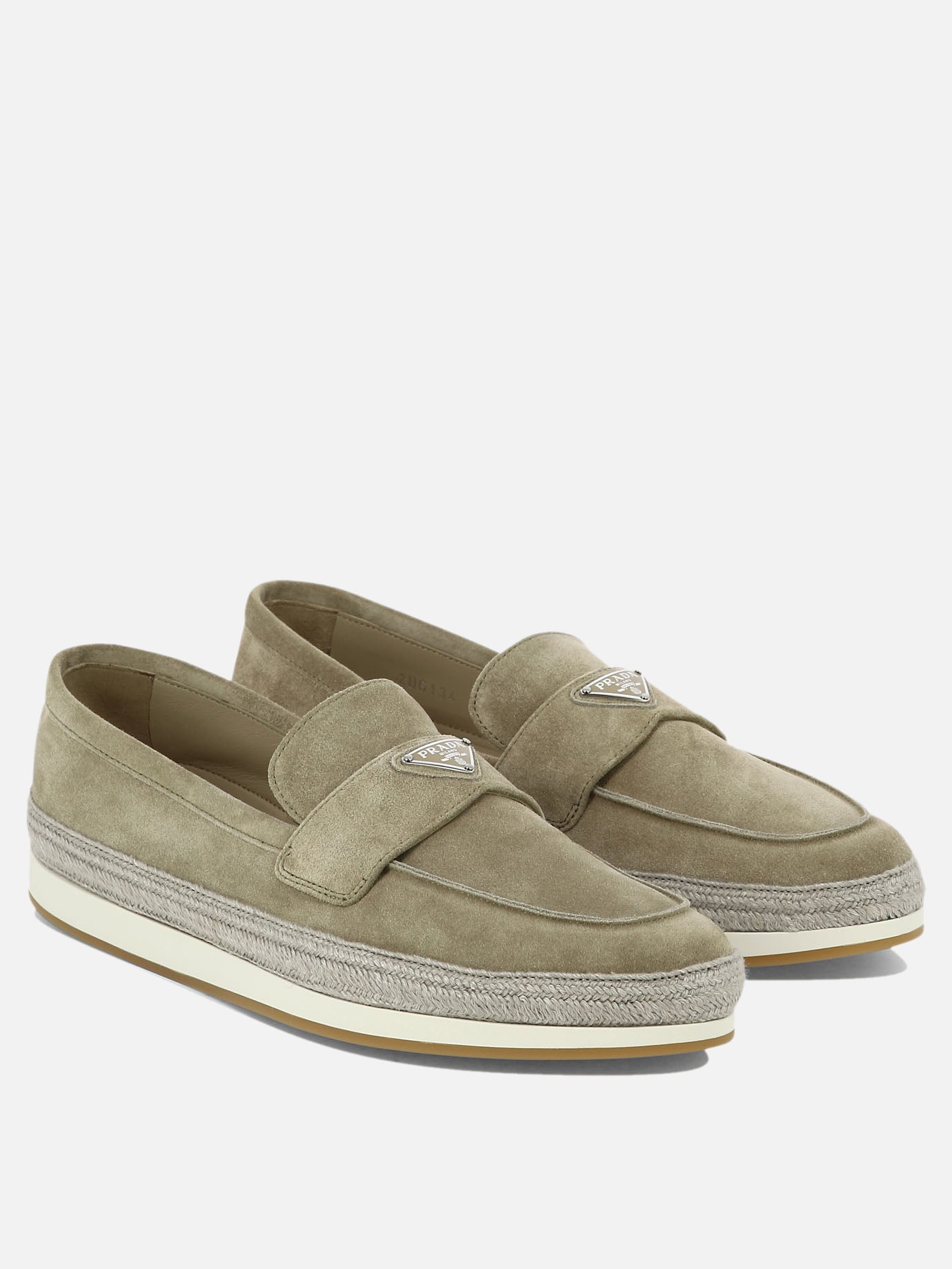 Mocassini 100% suede - 100% rubber  Beige - Prada Uomo | PDP | VIETTI Online Store | thumbnail_2
