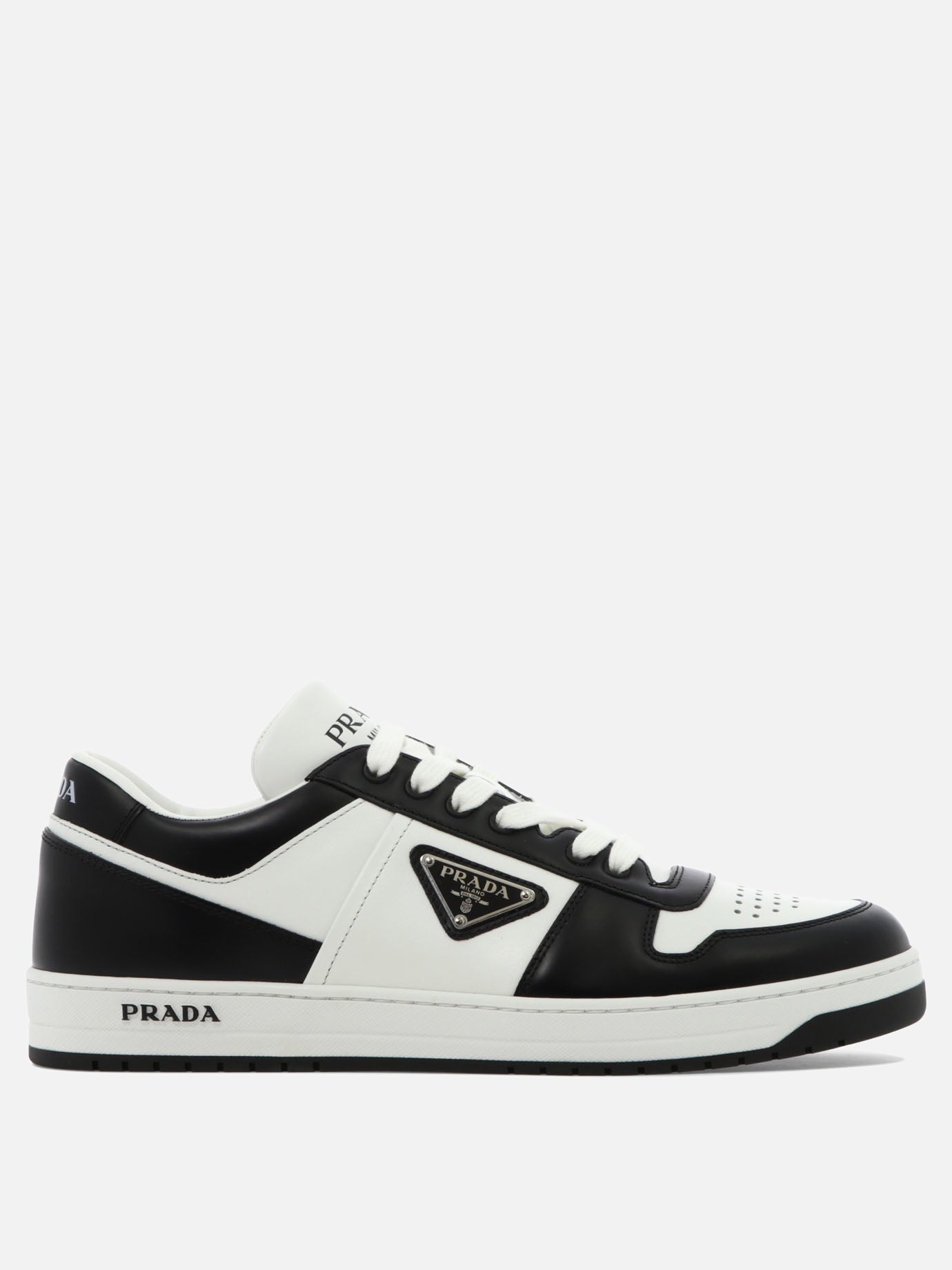 Sneaker basse 100% calf leather - 100% rubber  Bianco - Prada Uomo | PDP | VIETTI Online Store | Zoom-Modal
