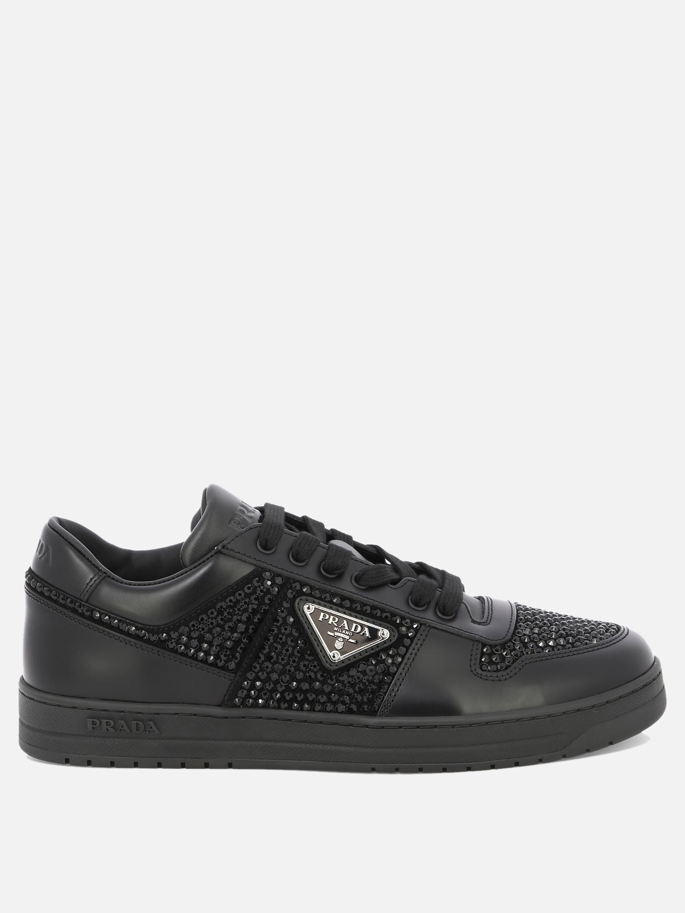 Sneaker basse 100% leather - 100% rubber  Nero - Prada Uomo | PDP | VIETTI Online Store | Zoom-Modal
