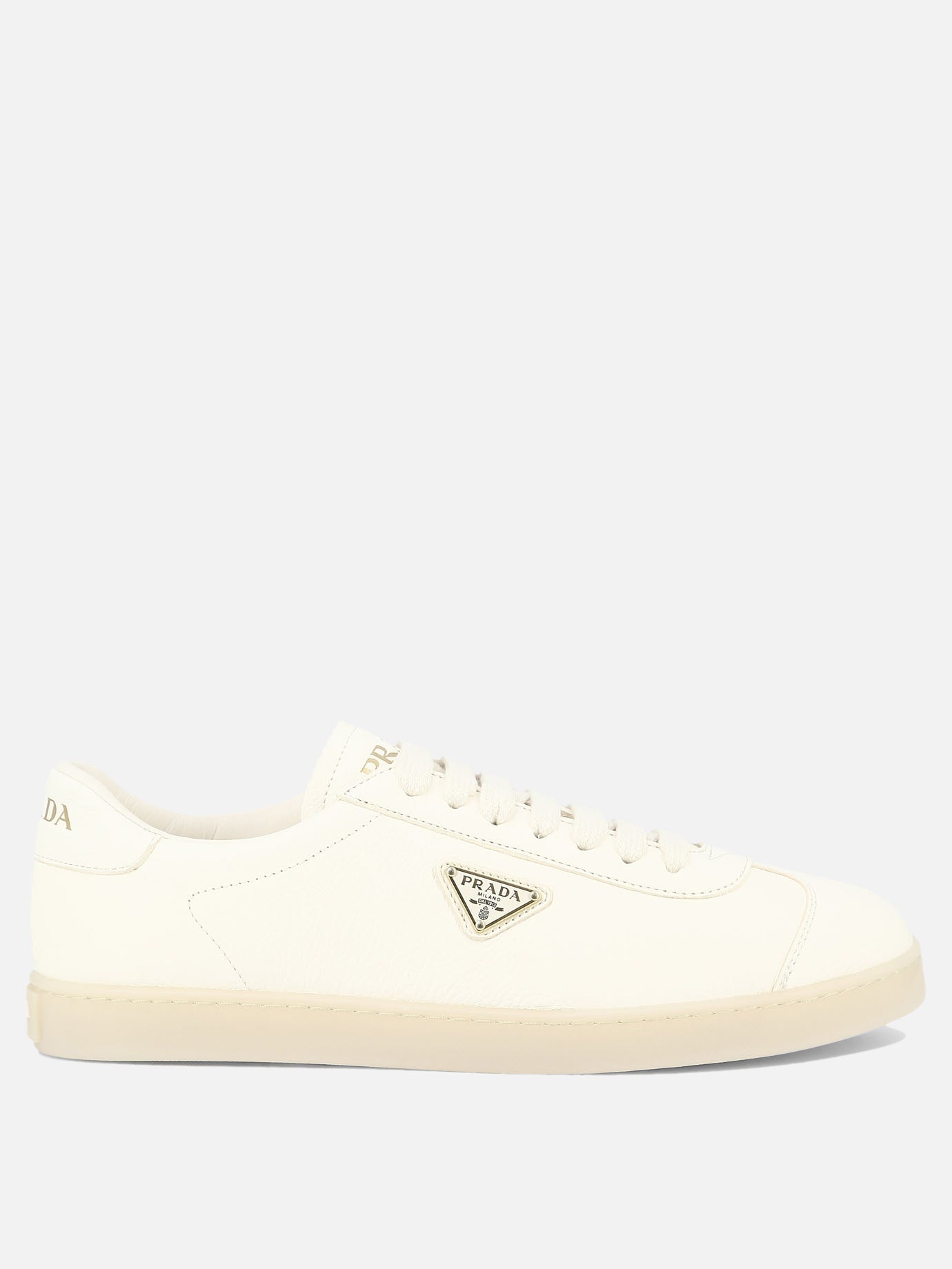 Sneaker basse 100% leather - 100% rubber  Bianco - Prada Uomo | PDP | VIETTI Online Store | Zoom-Modal
