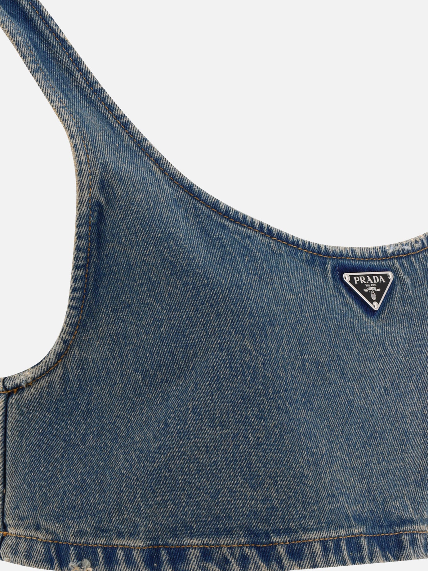 Crop top 100% cotton  Blu - Prada Donna | PDP | VIETTI Online Store | thumbnail_4