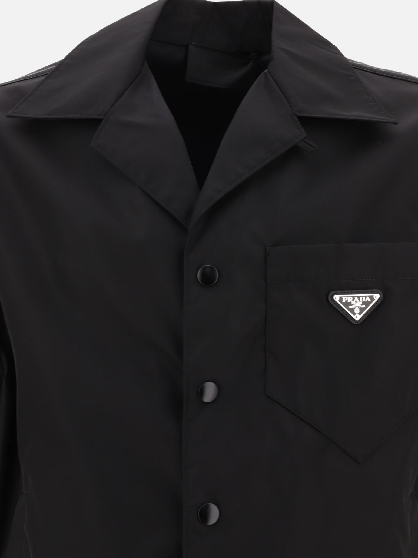 Casual shirts 100% recycled nylon  Black - Prada Men | PDP | VIETTI Online Store | Zoom-Modal_3
